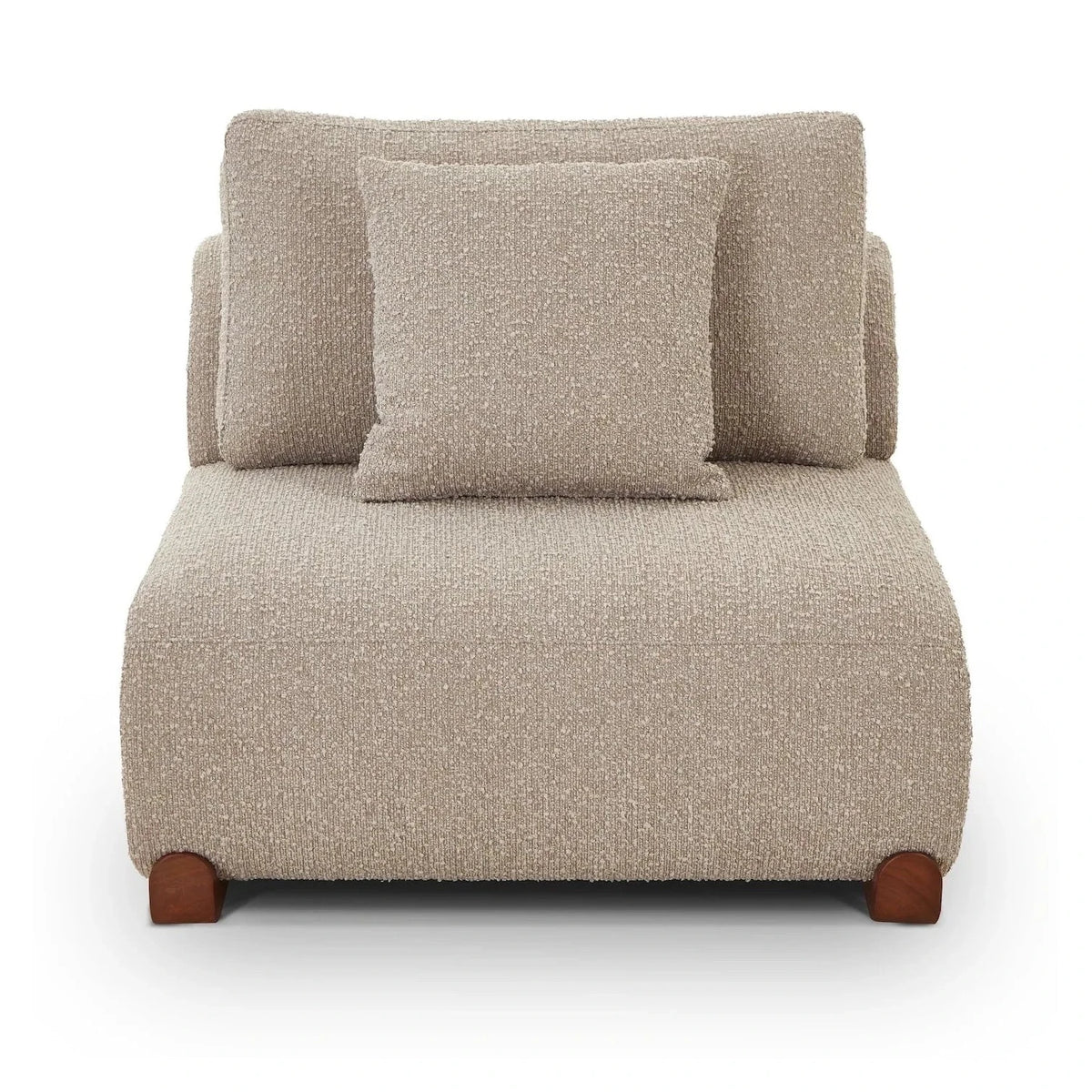 Cotto Amalfy Taupe Chenille & Middle Brown Modular Sofa Middle One Seater