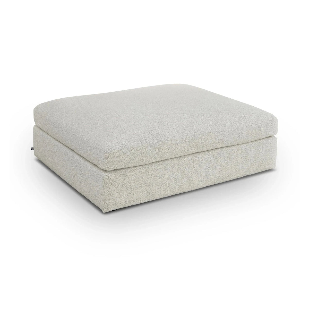 Nuova Capella Ivory Chenille Modular Sofa Ottoman
