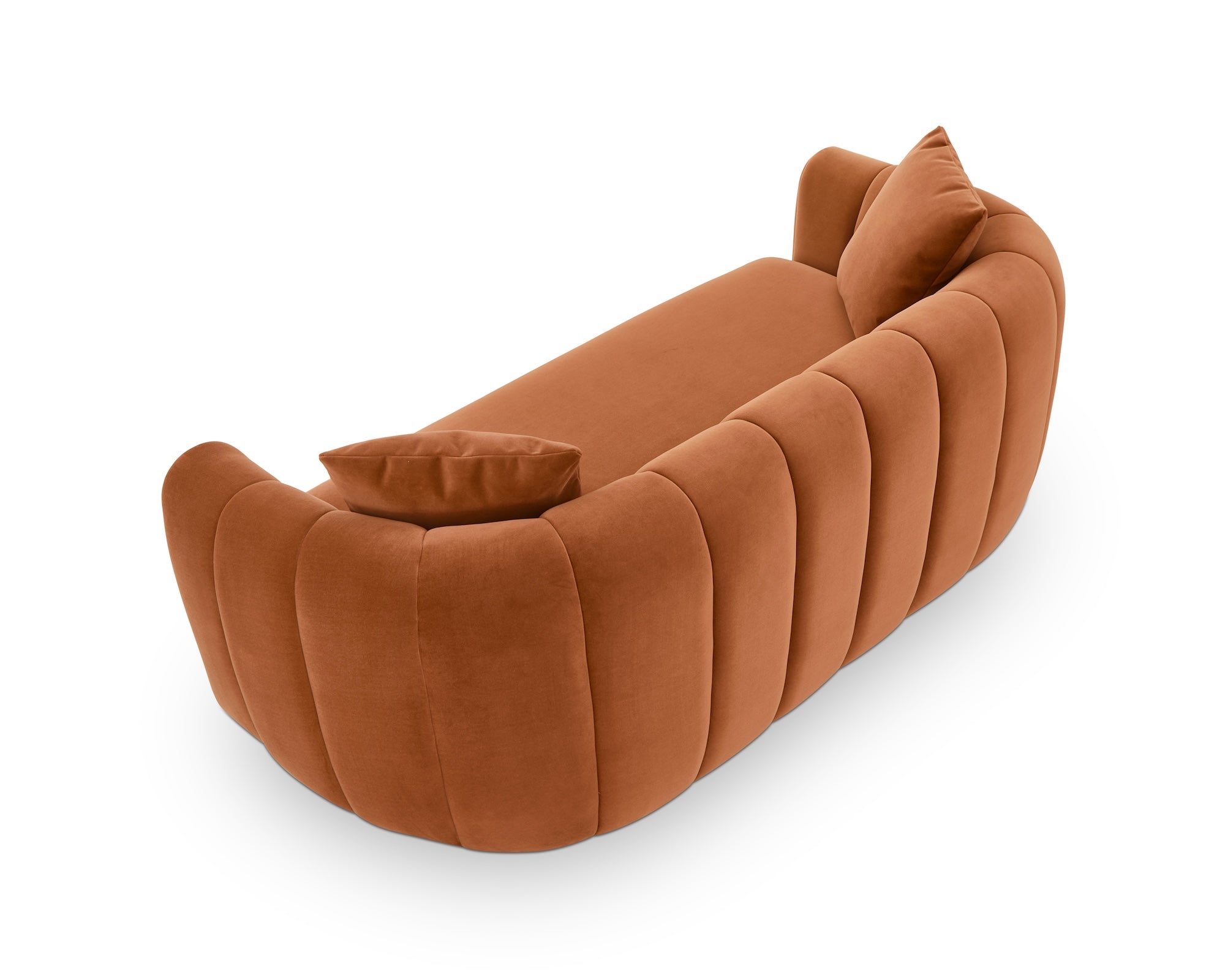 Arles 3 Seater Sofa - Melbourne Clay Velvet & Walnut