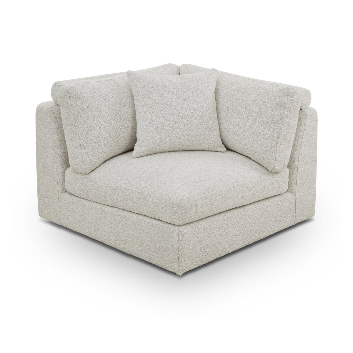 Nuova Capella Ivory Chenille Modular Sofa Corner