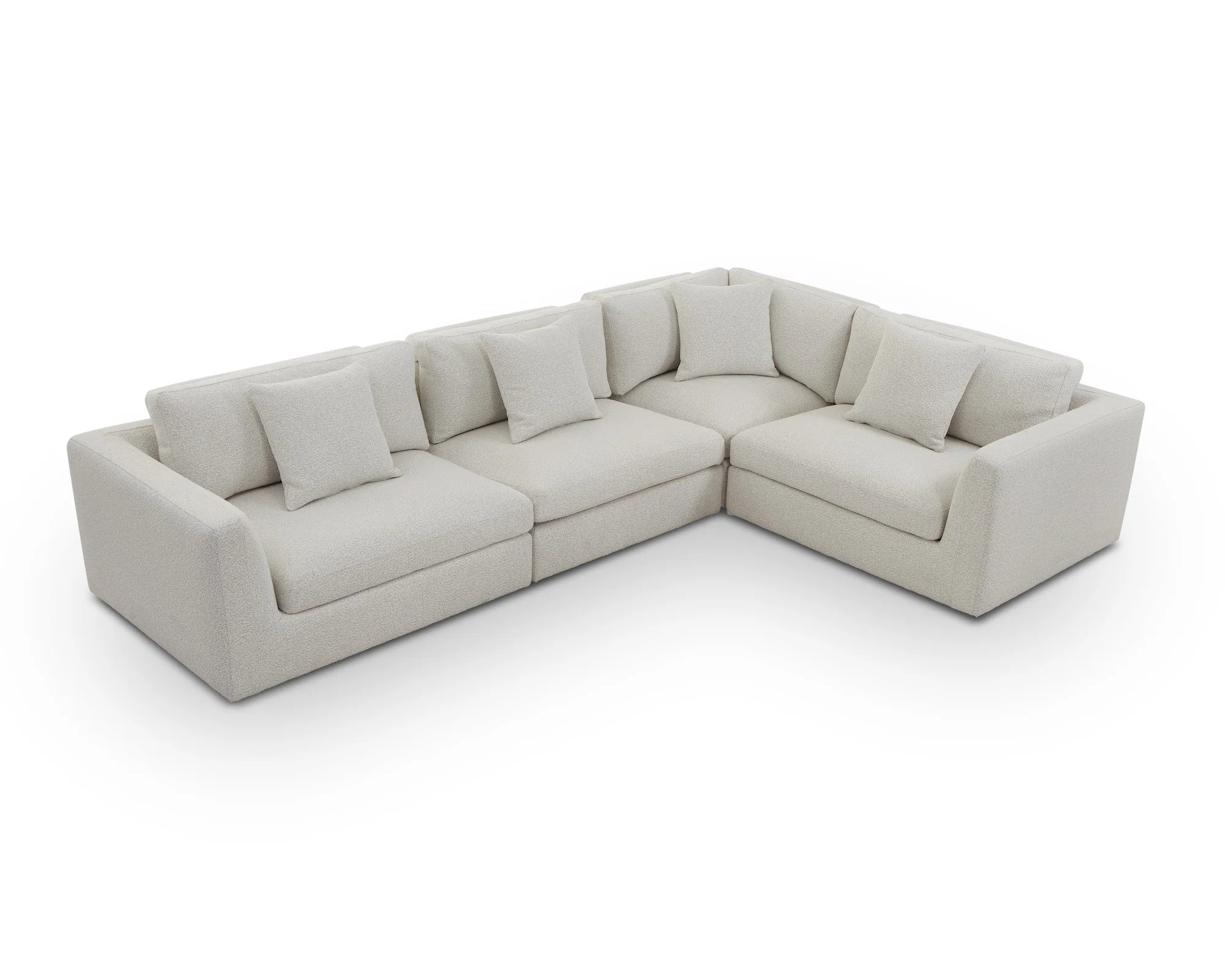 Nuova Capella Ivory Chenille Modular Sofa Middle
