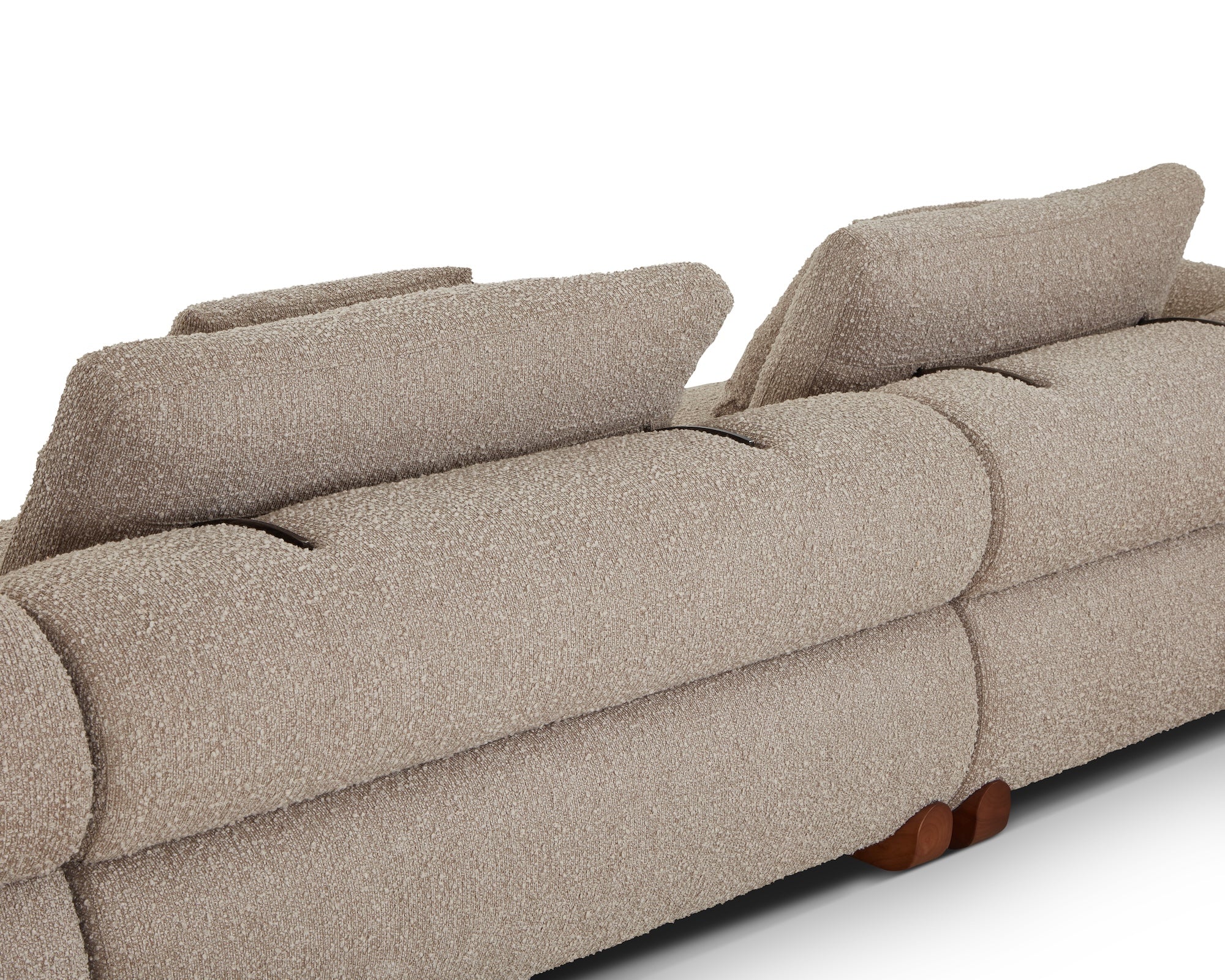 Cotto Amalfy Taupe Chenille & Middle Brown Modular Sofa Corner