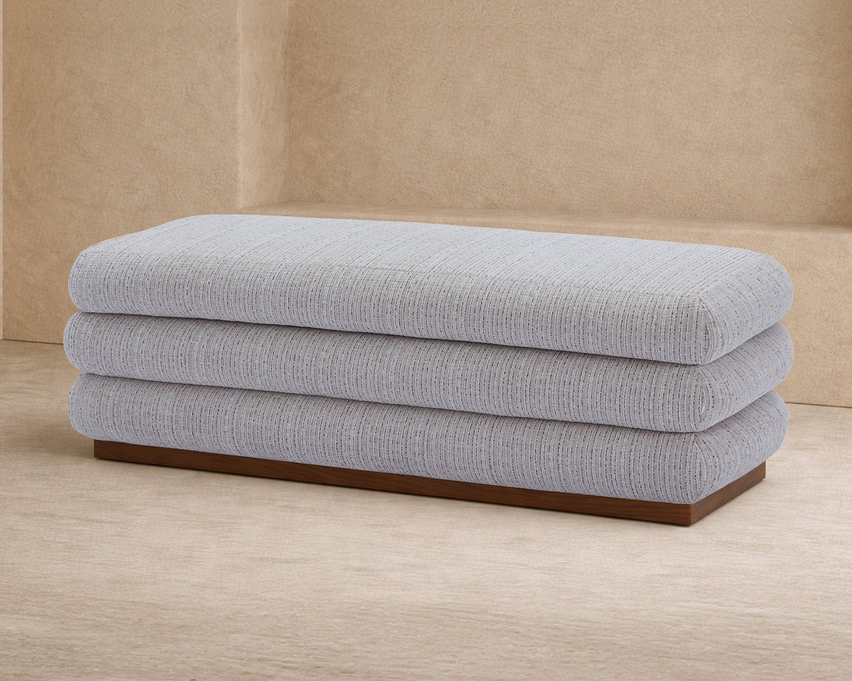 Cloud Storage Bench - Dresden Pebble & Mid Brown