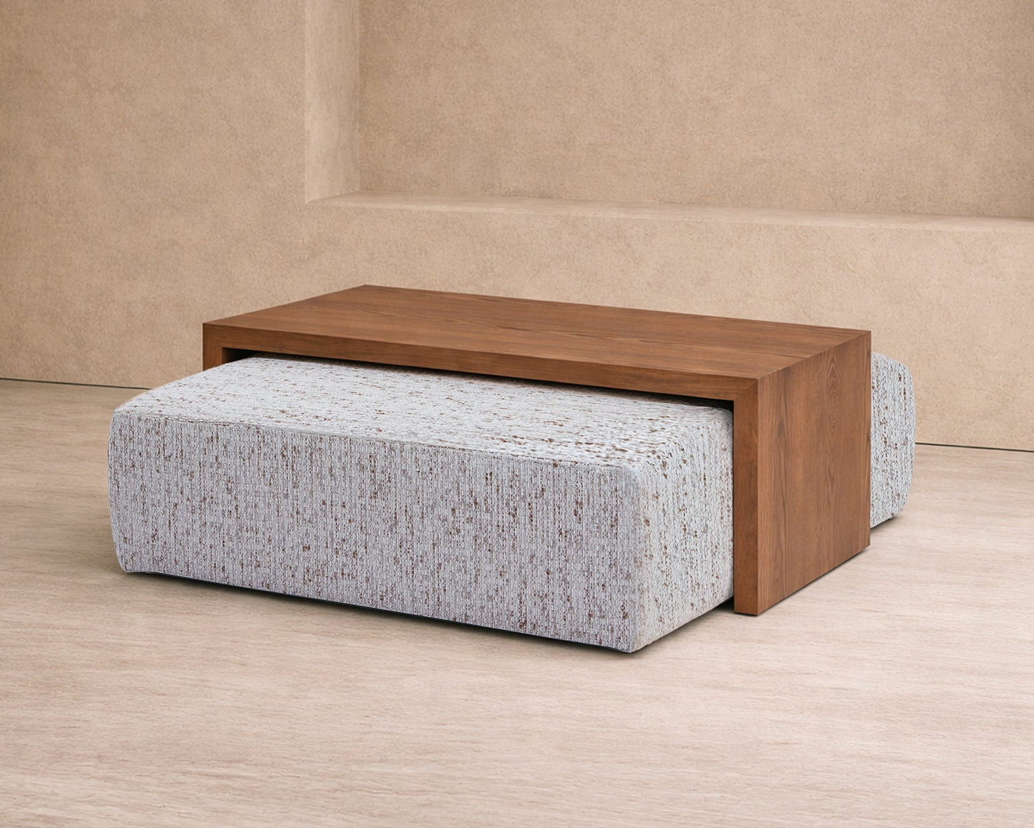 William Ottoman/Coffee Table - Norfolk Wheat/Mid Brown
