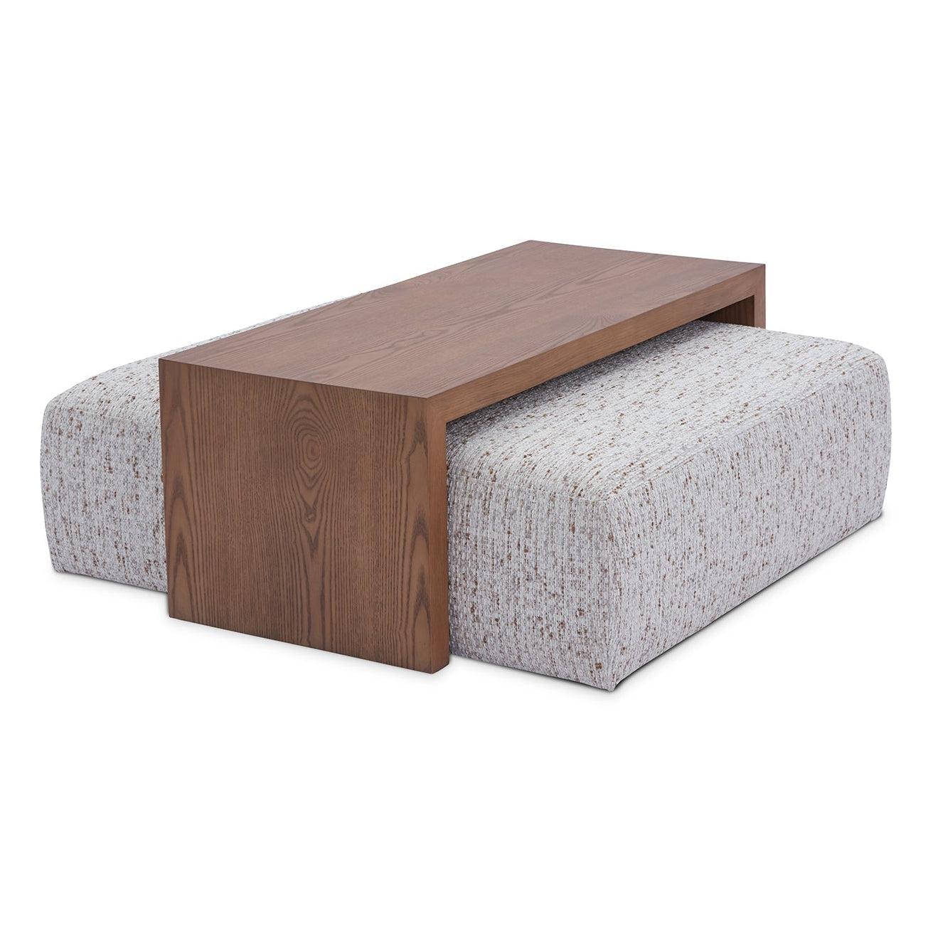 William Ottoman & Norfolk Wheat & Mid Brown Square Coffee Table