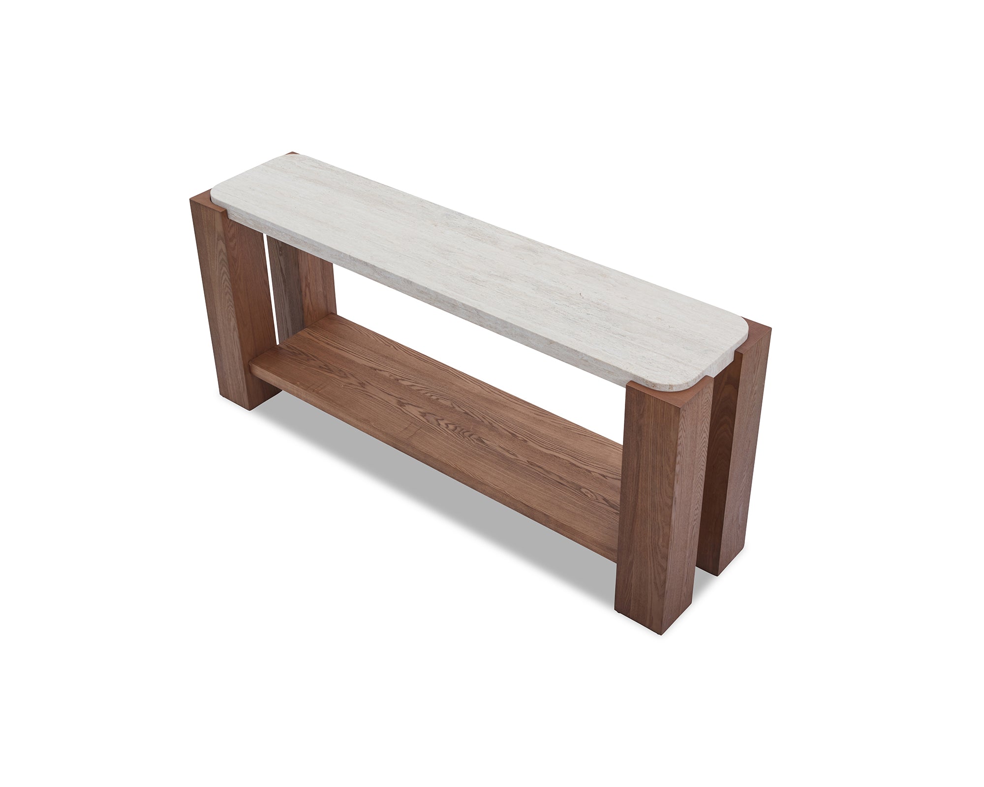 Calla Console Table - Beige/Mid Brown