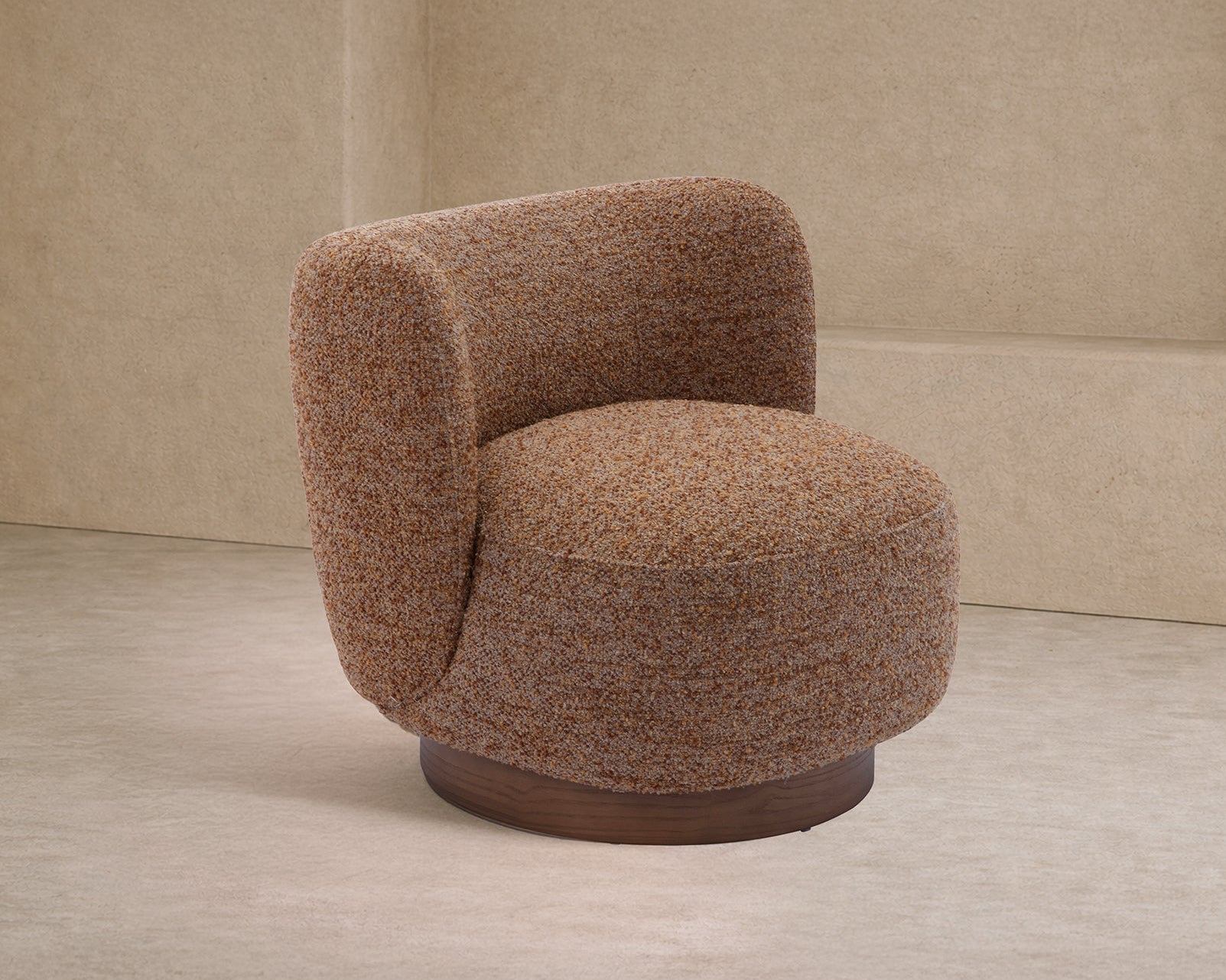 Bruno Swivel Armchair - Norfolk Brown & Mid Brown