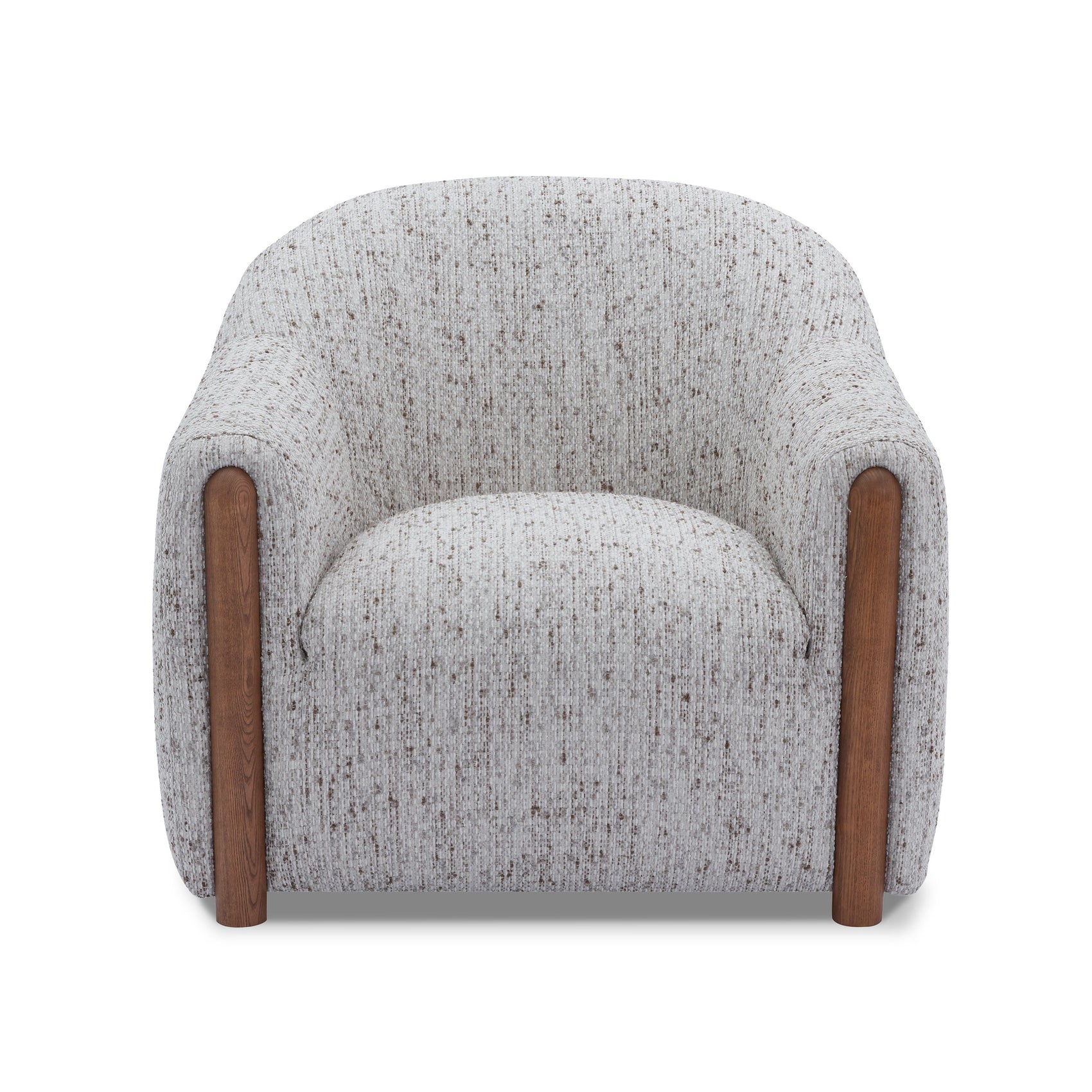 Nema Norfolk Wheat Chenille & Mid Brown Armchair