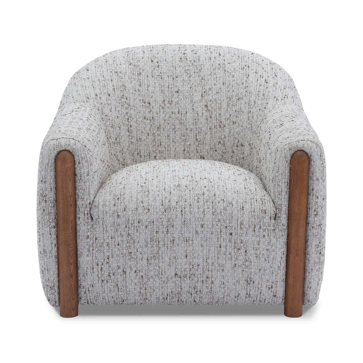 Nema Norfolk Wheat Chenille & Mid Brown Armchair