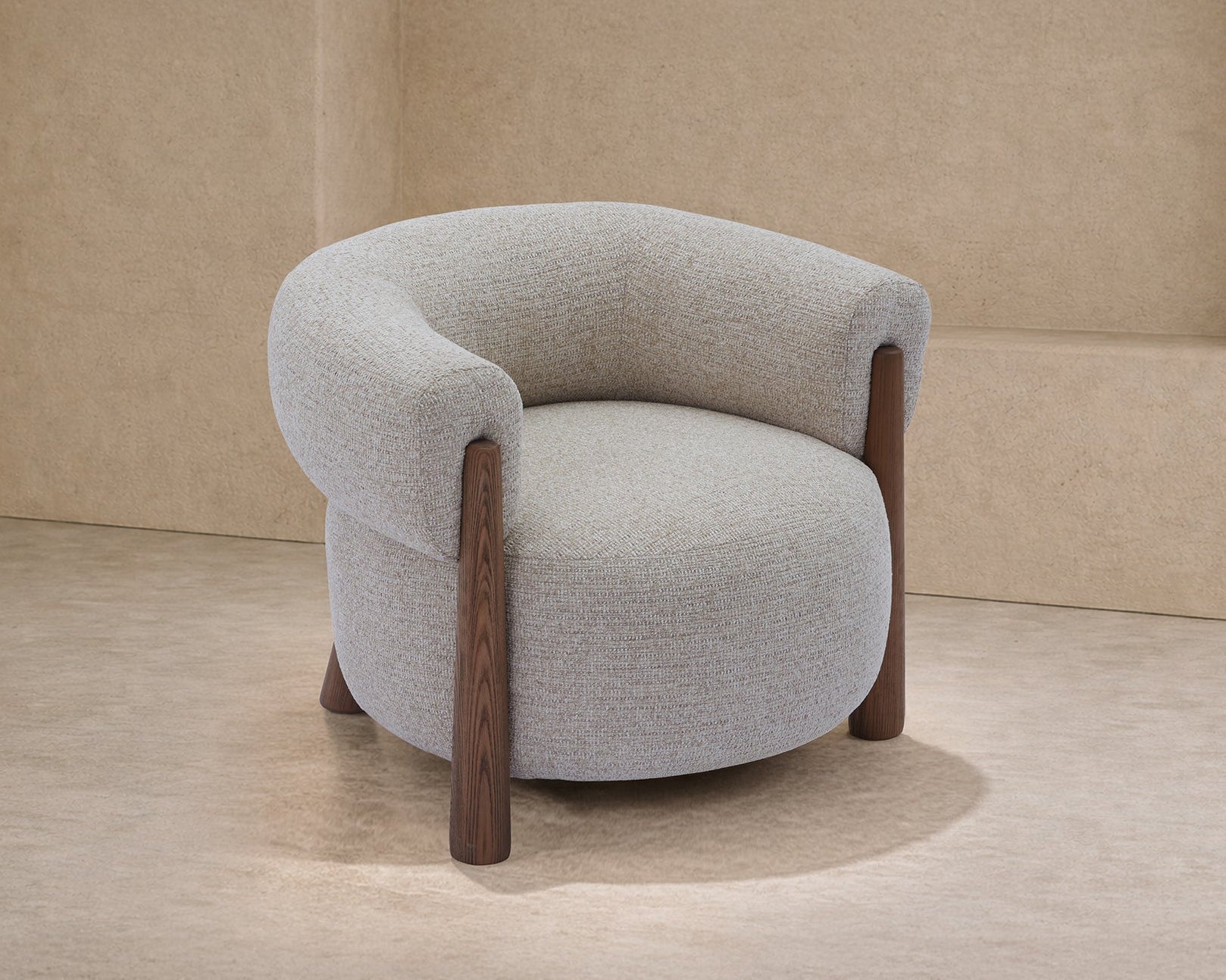 Civana Armchair - Nordic Sand & Mid Brown