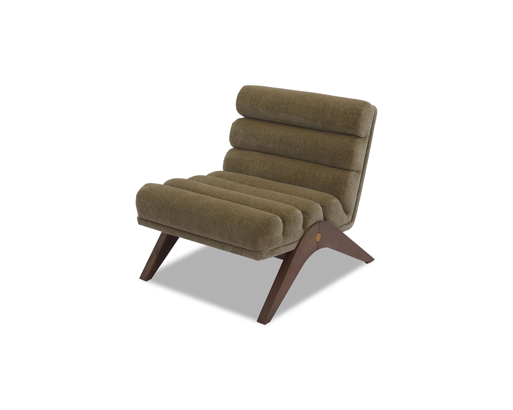 Charles Armchair - Kenia Moss & Mid Brown
