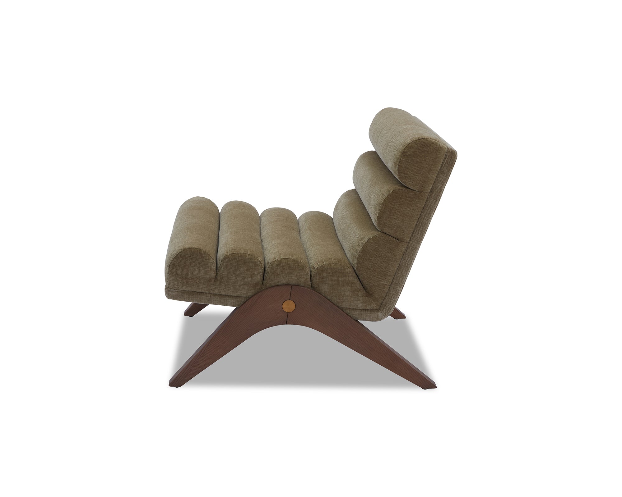 Charles Armchair - Kenia Moss & Mid Brown