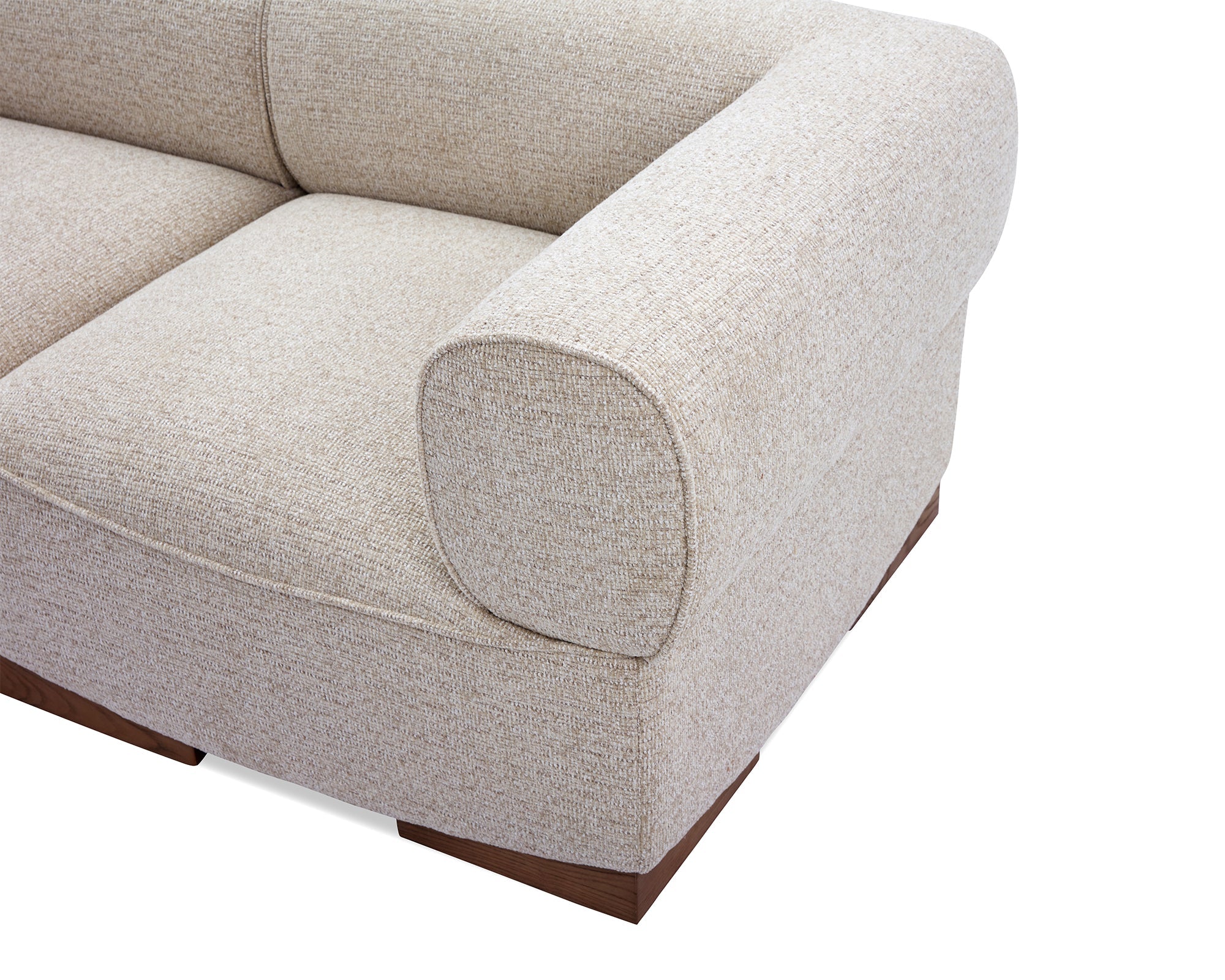 Demure 4 Seater Sofa - Nordic Sand & Mid Brown