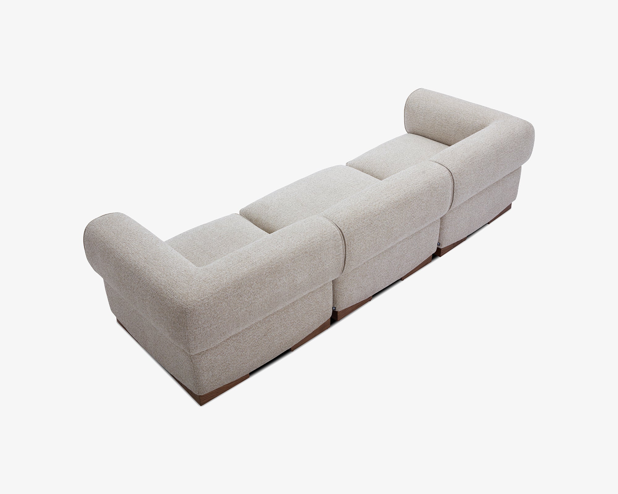 Demure 4 Seater Sofa - Nordic Sand & Mid Brown