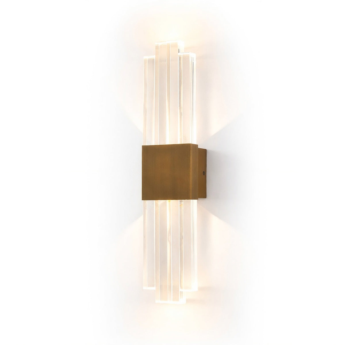 Bravura Acrylic & Brushed Brass Wall Light
