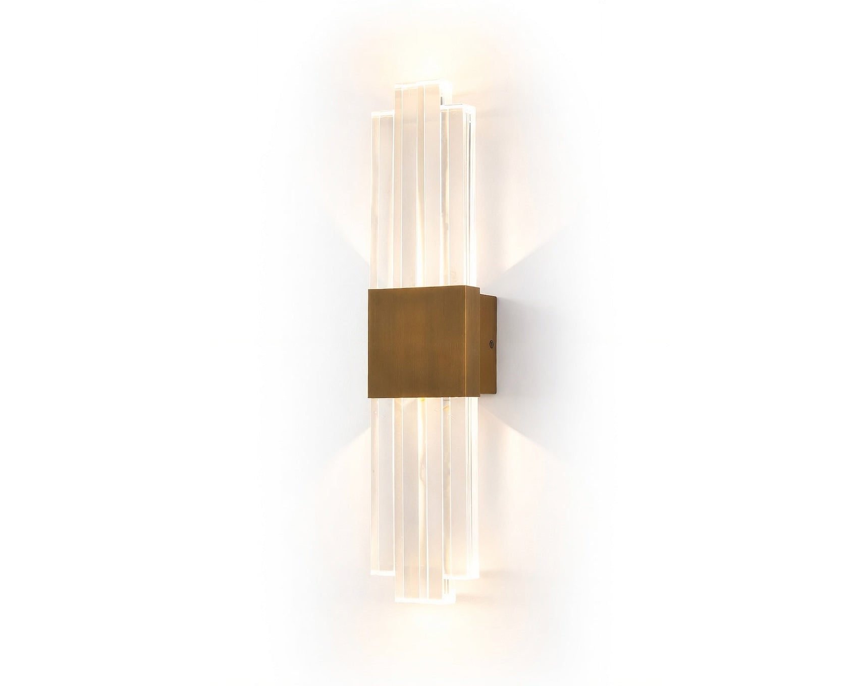 Bravura Acrylic & Brushed Brass Wall Light