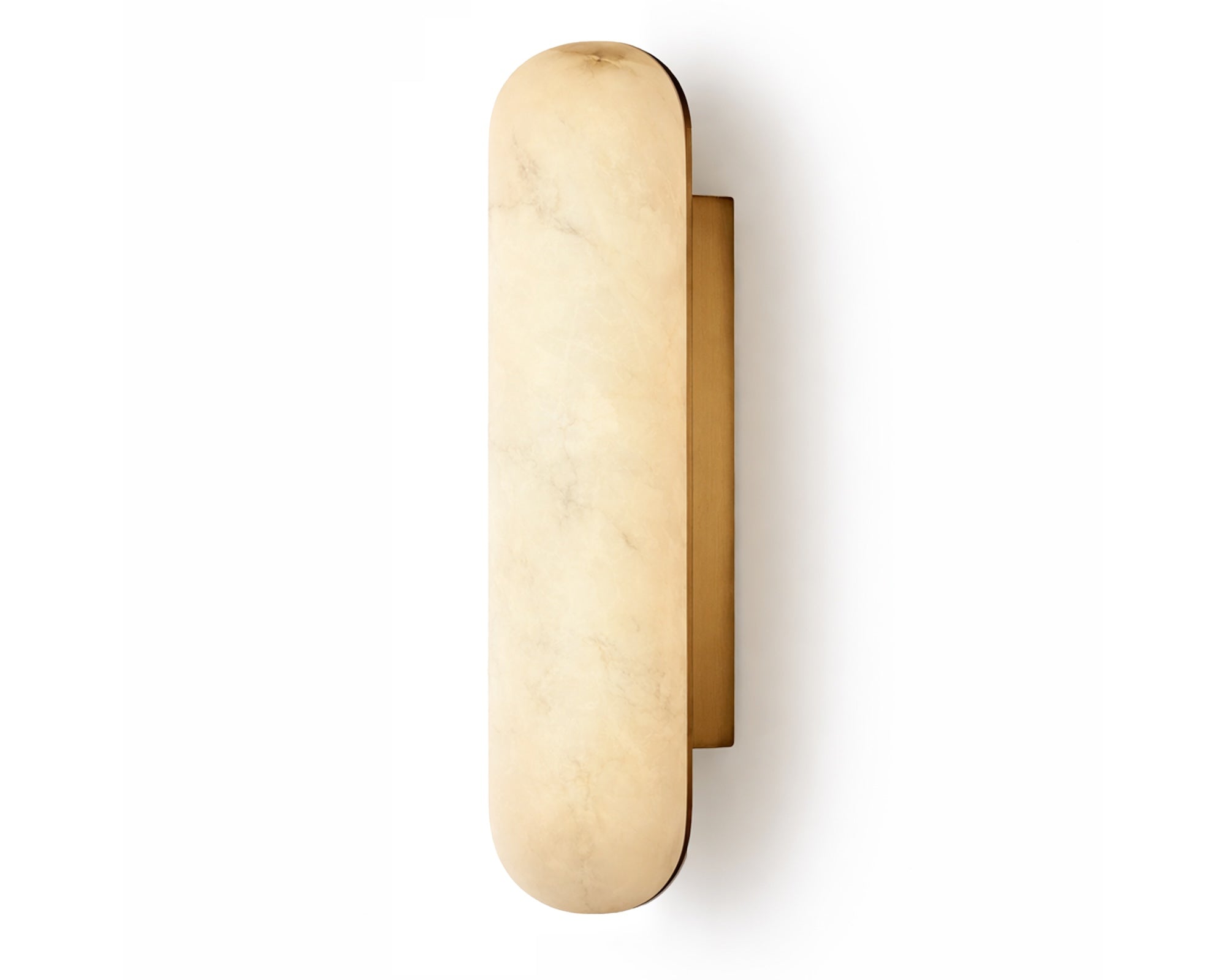 Alura IP44 Wall Light - Alabaster & Brushed Brass