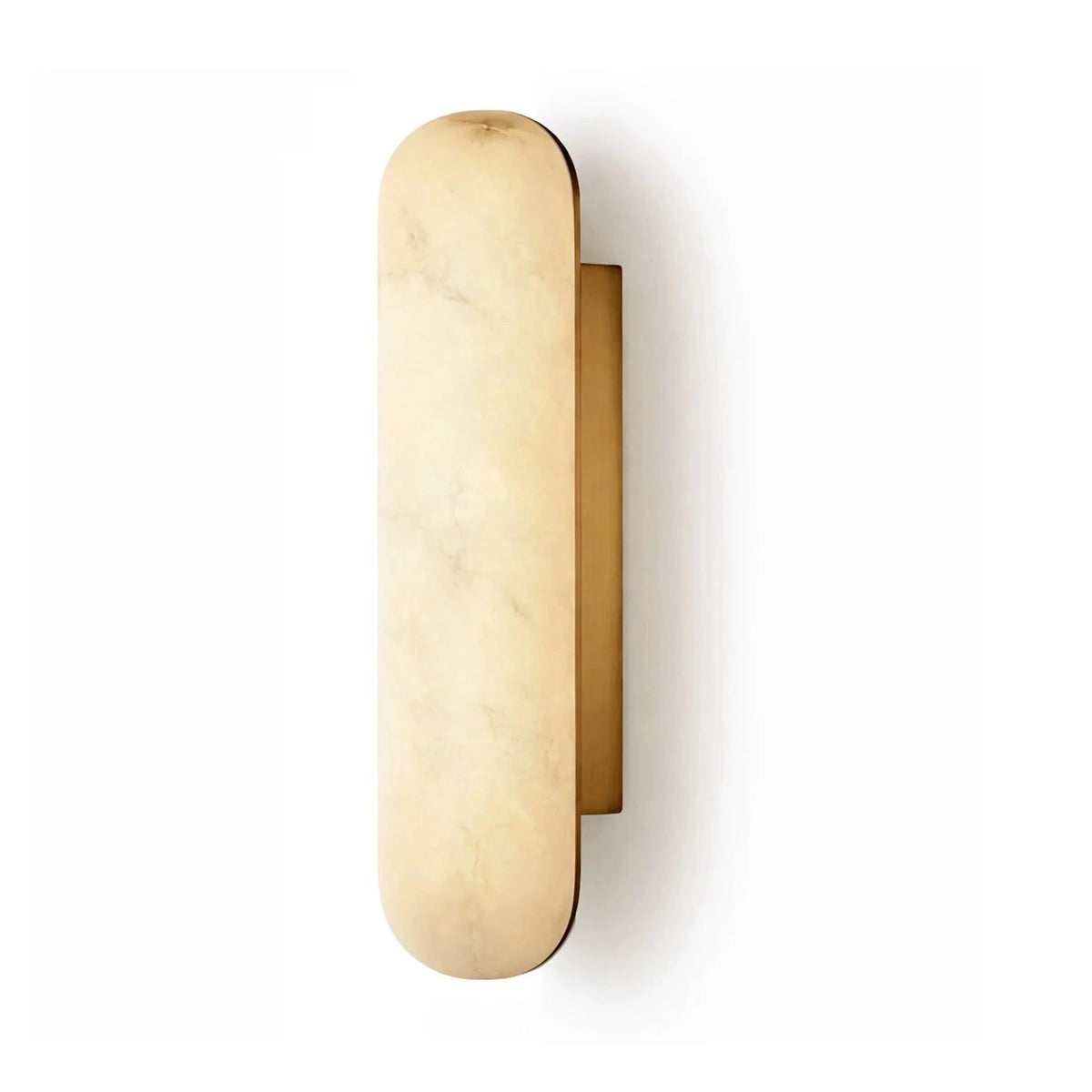Alura Alabaster & Brushed Brass Wall Light