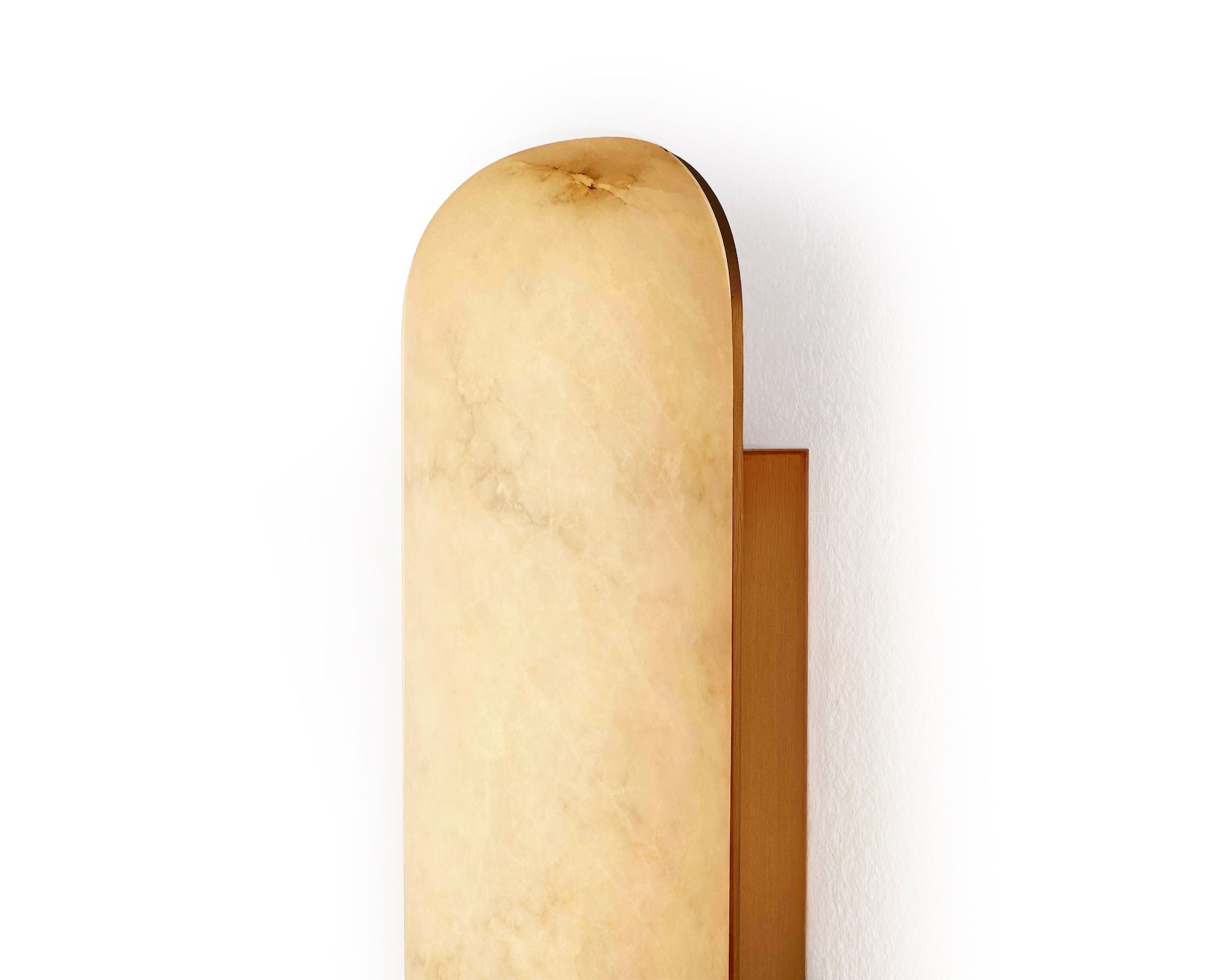 Alura IP44 Wall Light - Alabaster & Brushed Brass