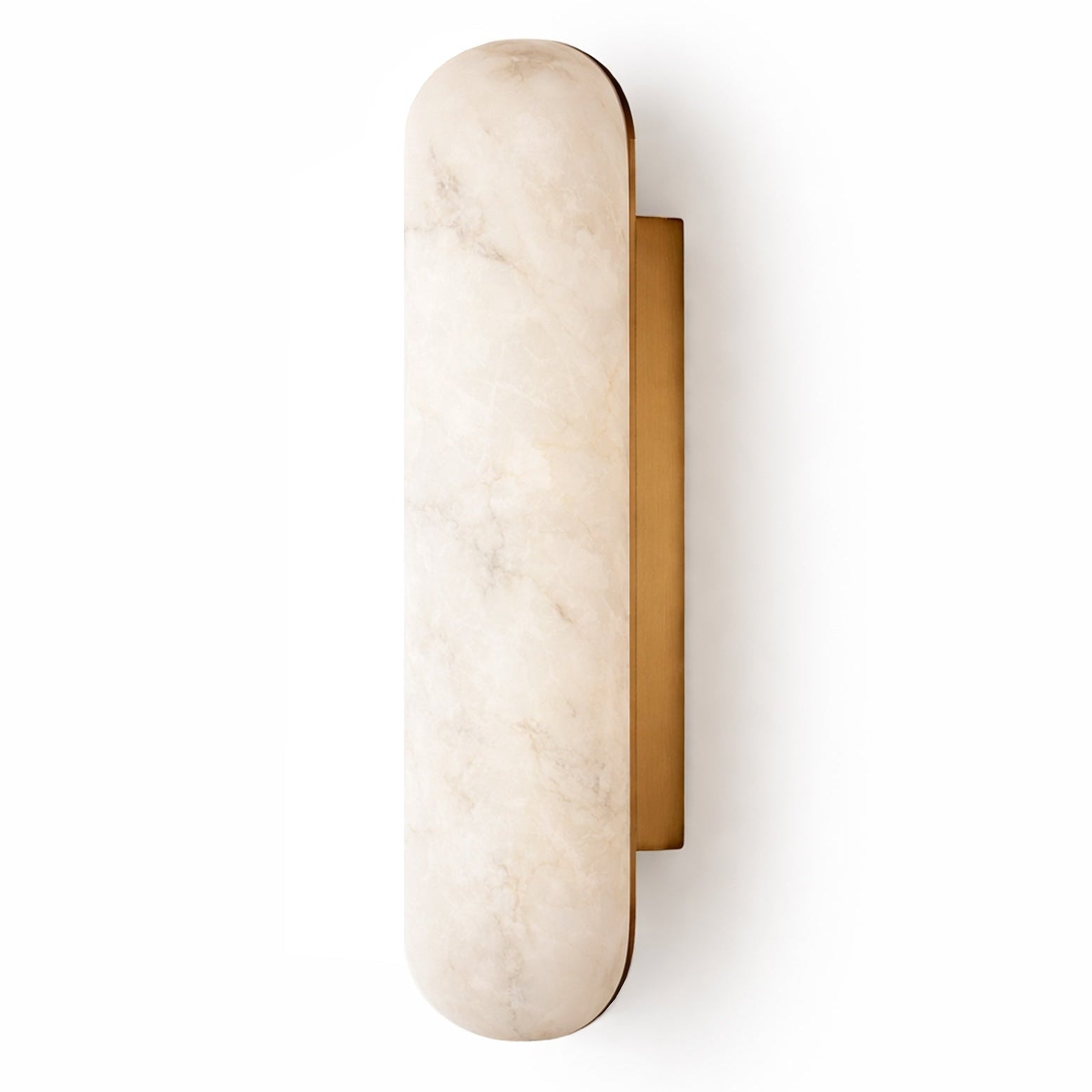 Alura Alabaster & Brushed Brass Wall Light