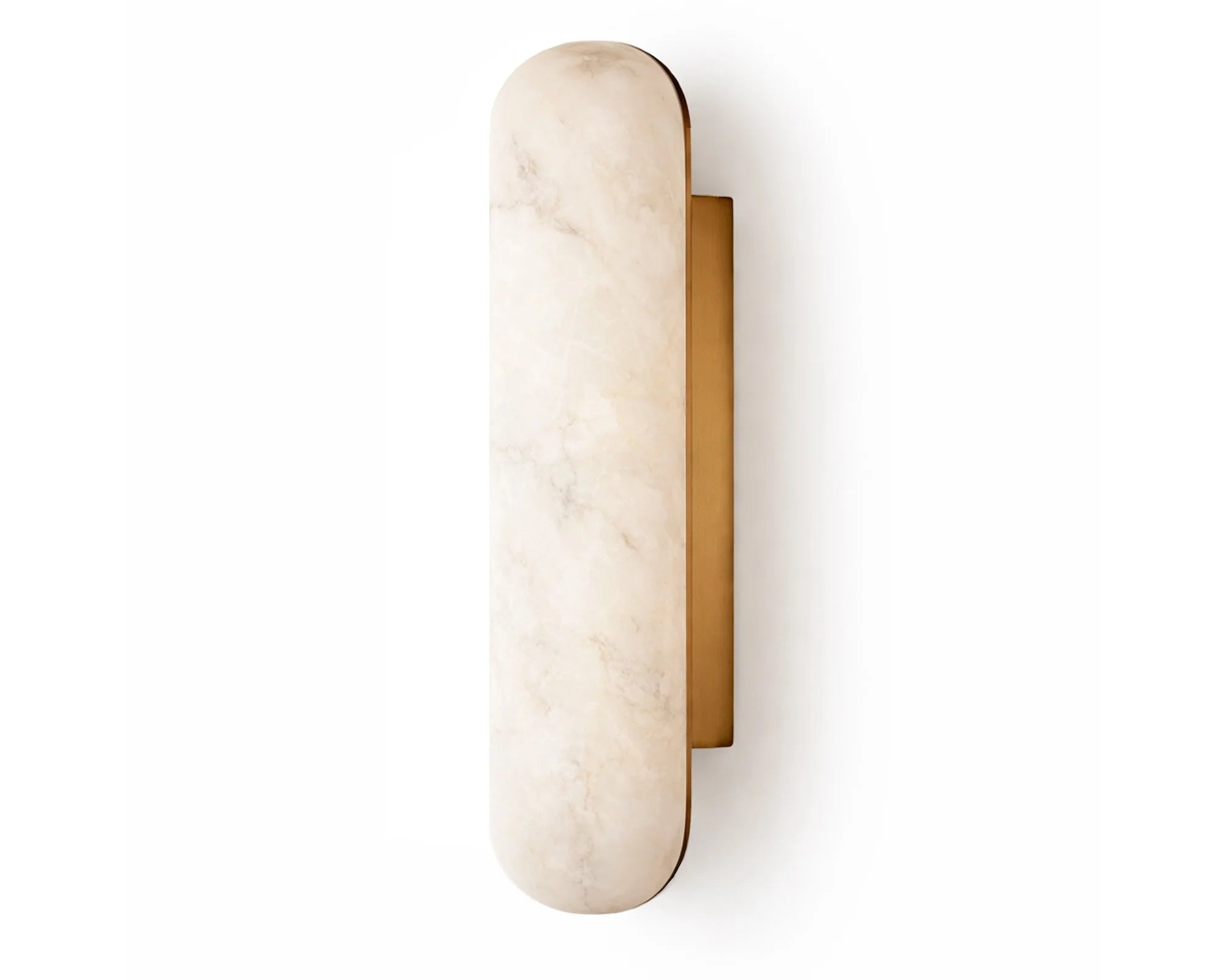 Alura Alabaster & Brushed Brass Wall Light