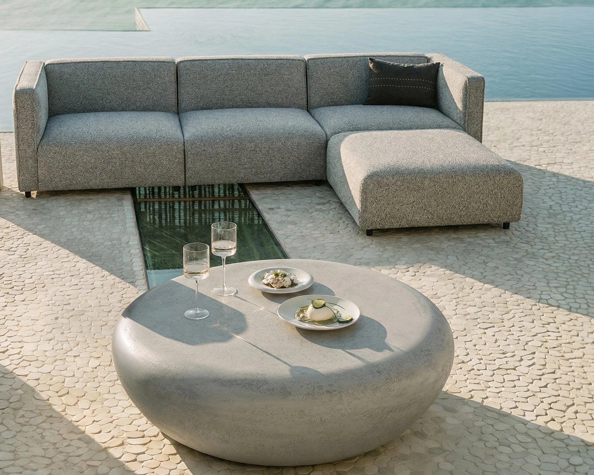 Lombok Limestone Round Coffee Table