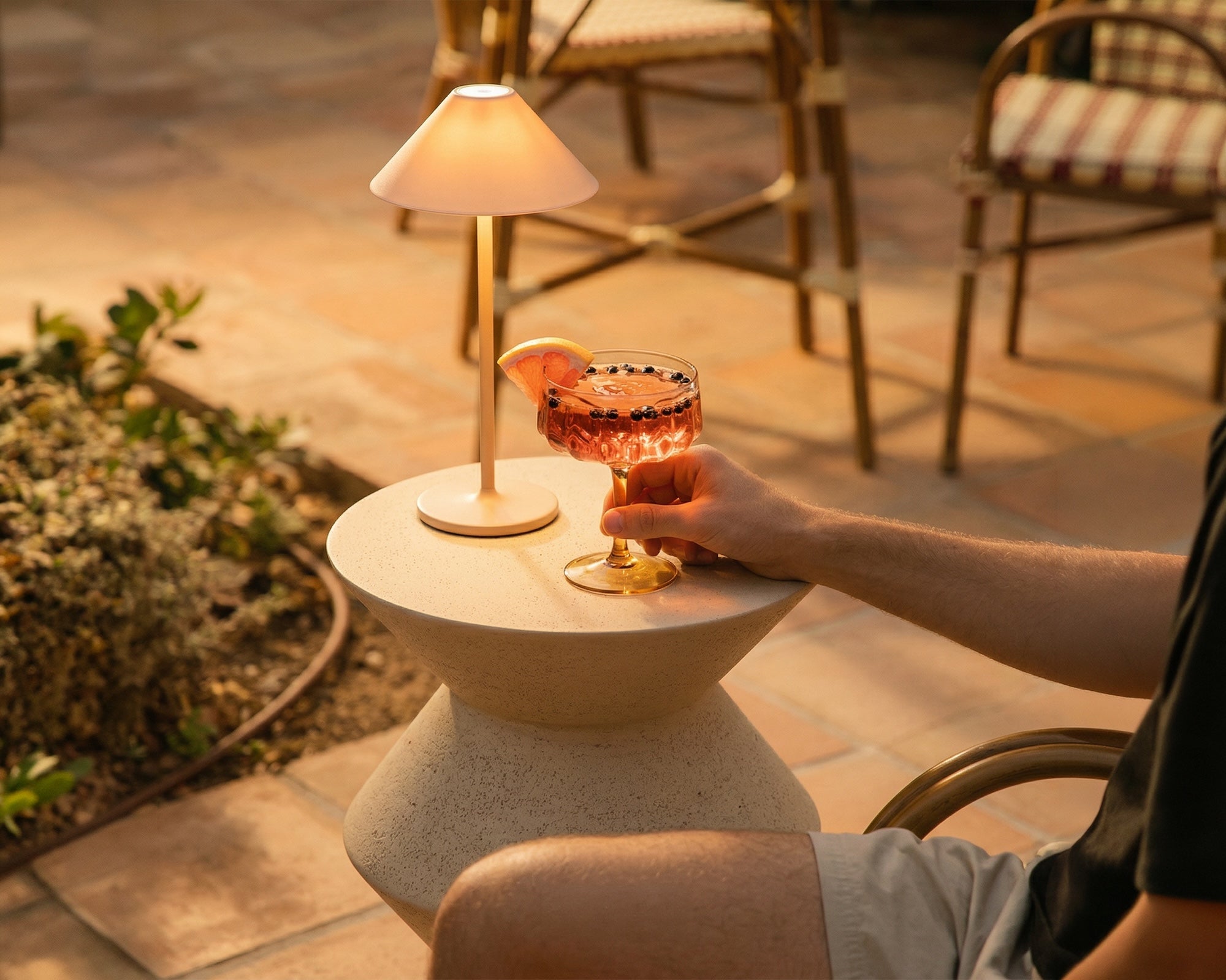 Zinda Side Table - Sandstone