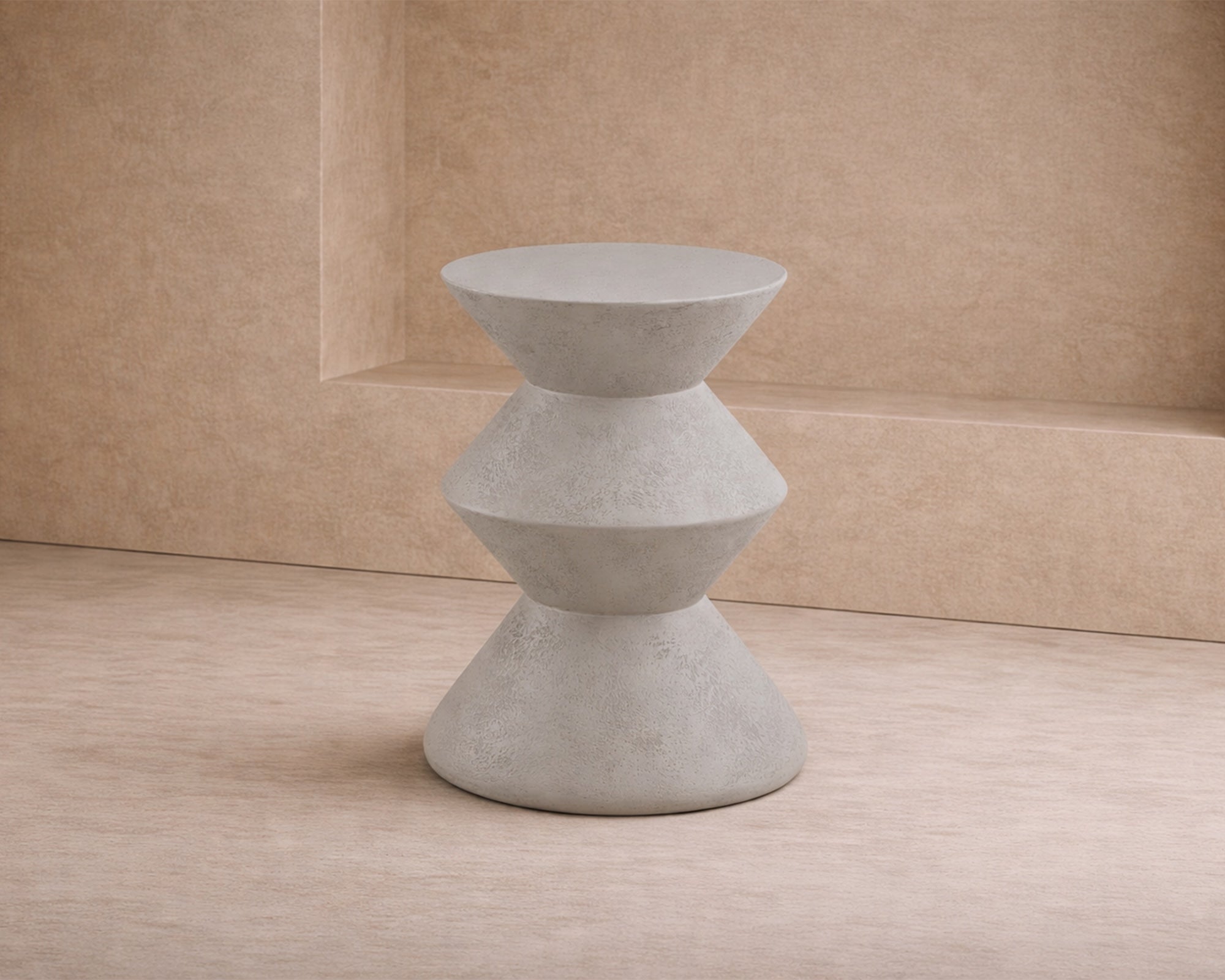 Zinda Side Table - Limestone