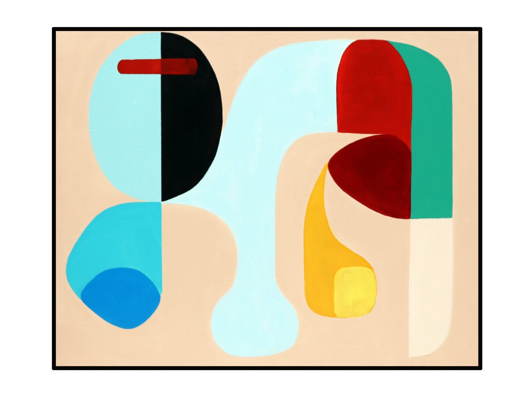 Polychrome Expression Multicolour Hand-Painted Abstract Canvas Wall Art