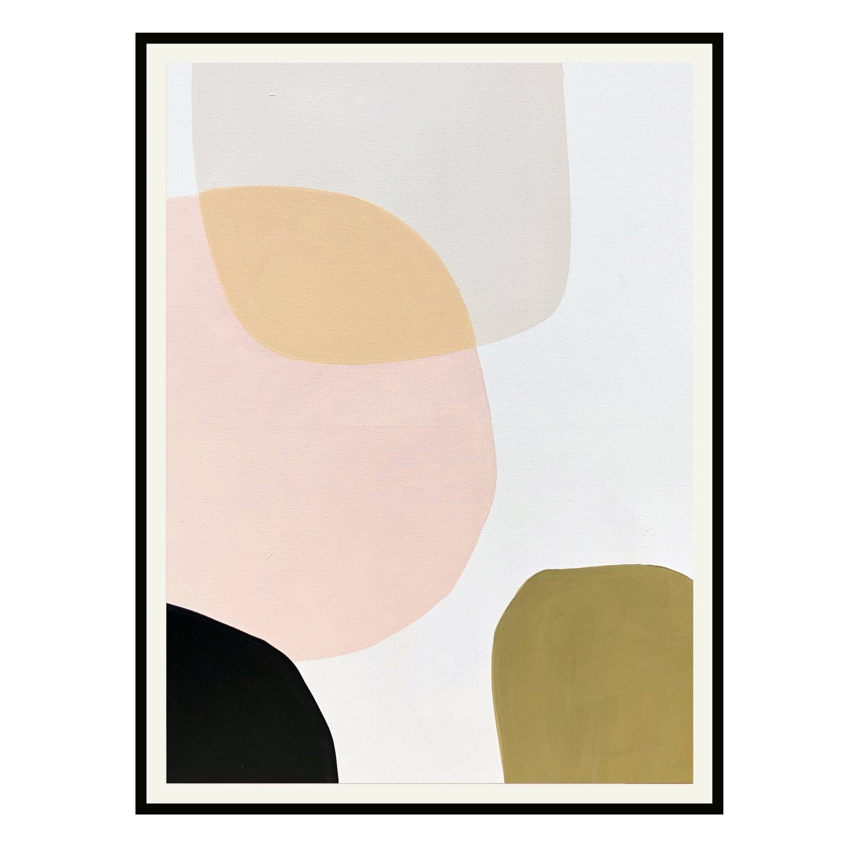 Pastel Composition I Hand-Painted Abstract Canvas Wall Art