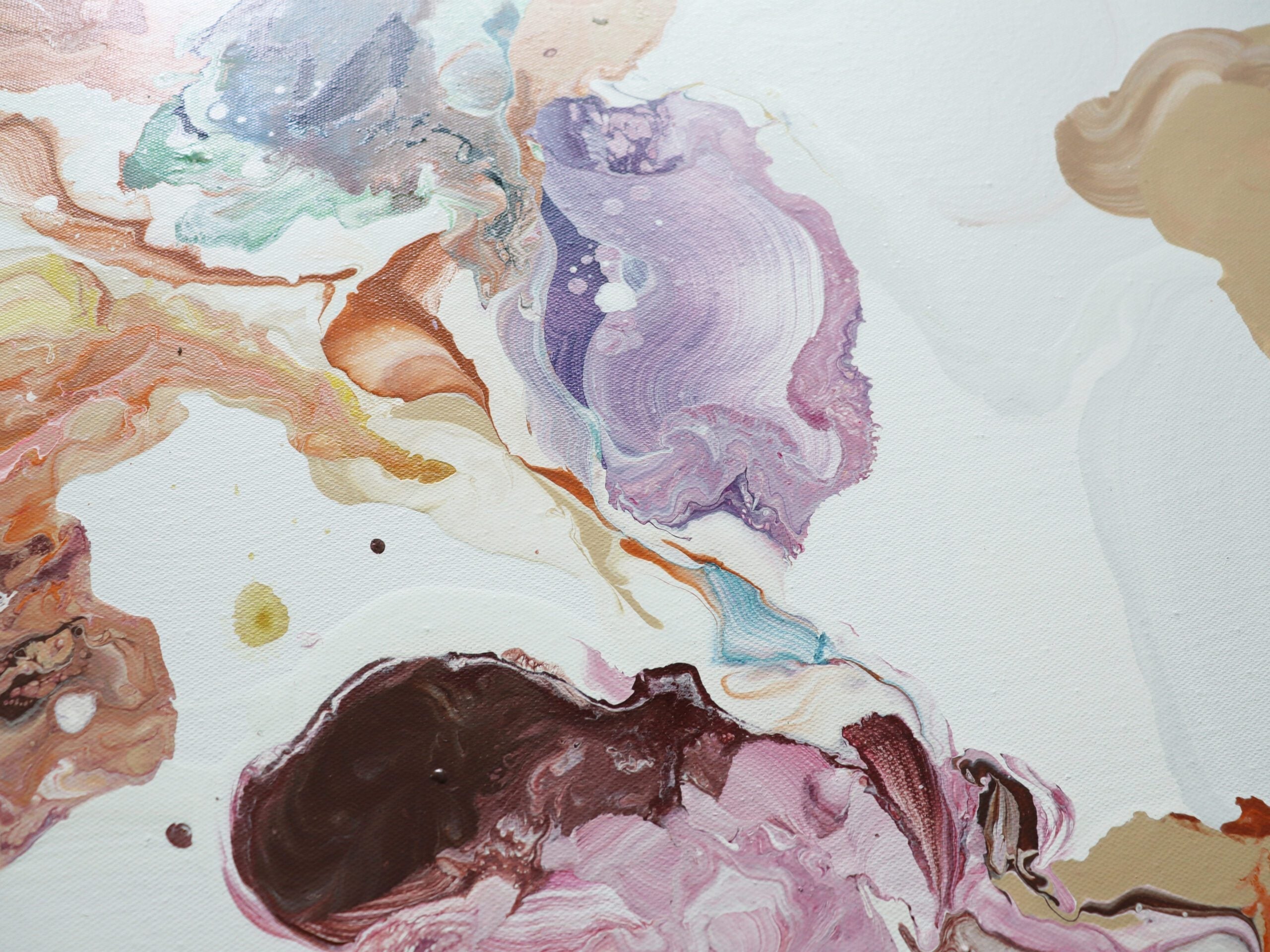 Peinture Painting - Orange, Purple & Blue