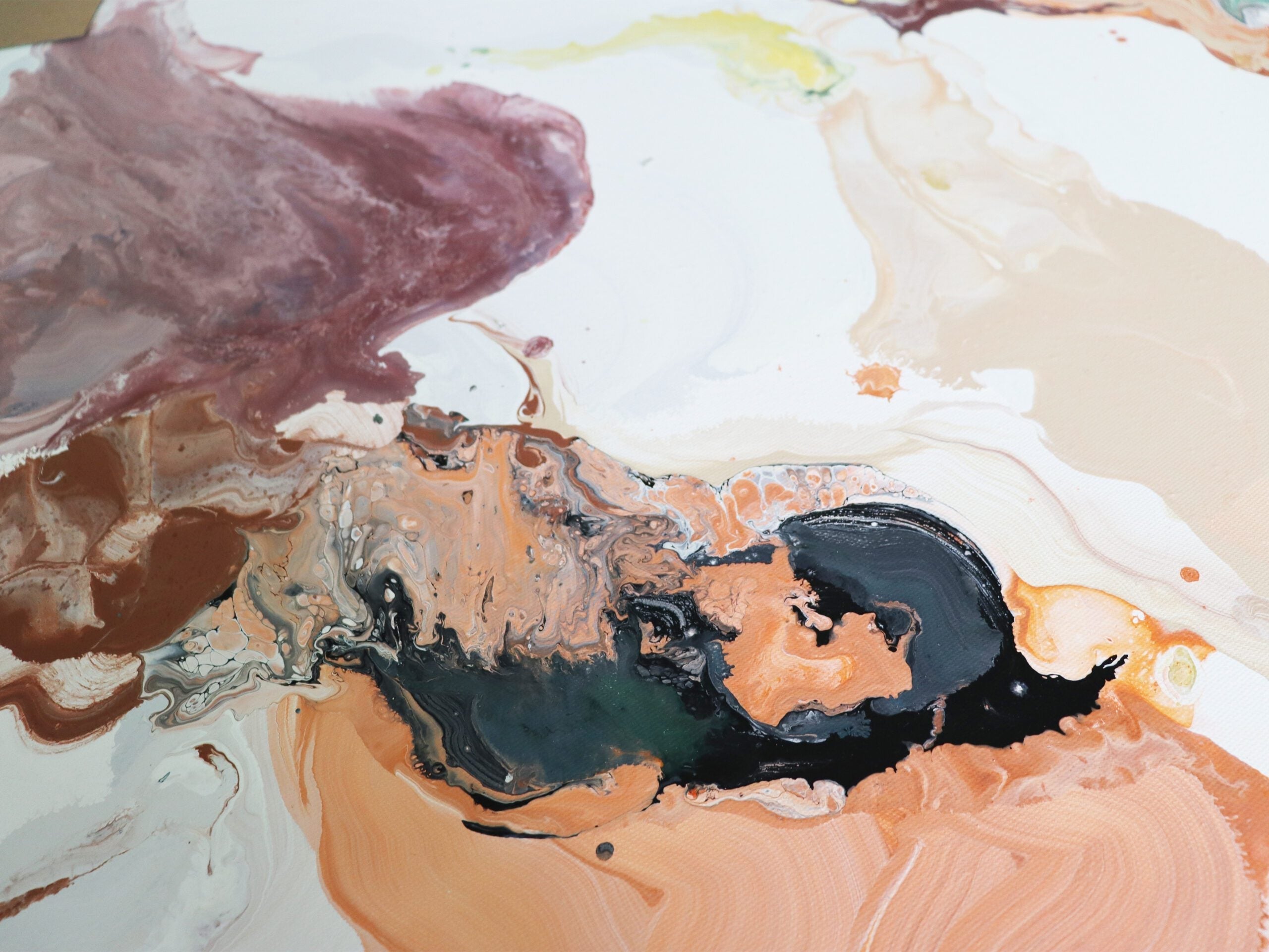 Peinture Painting - Orange, Purple & Blue