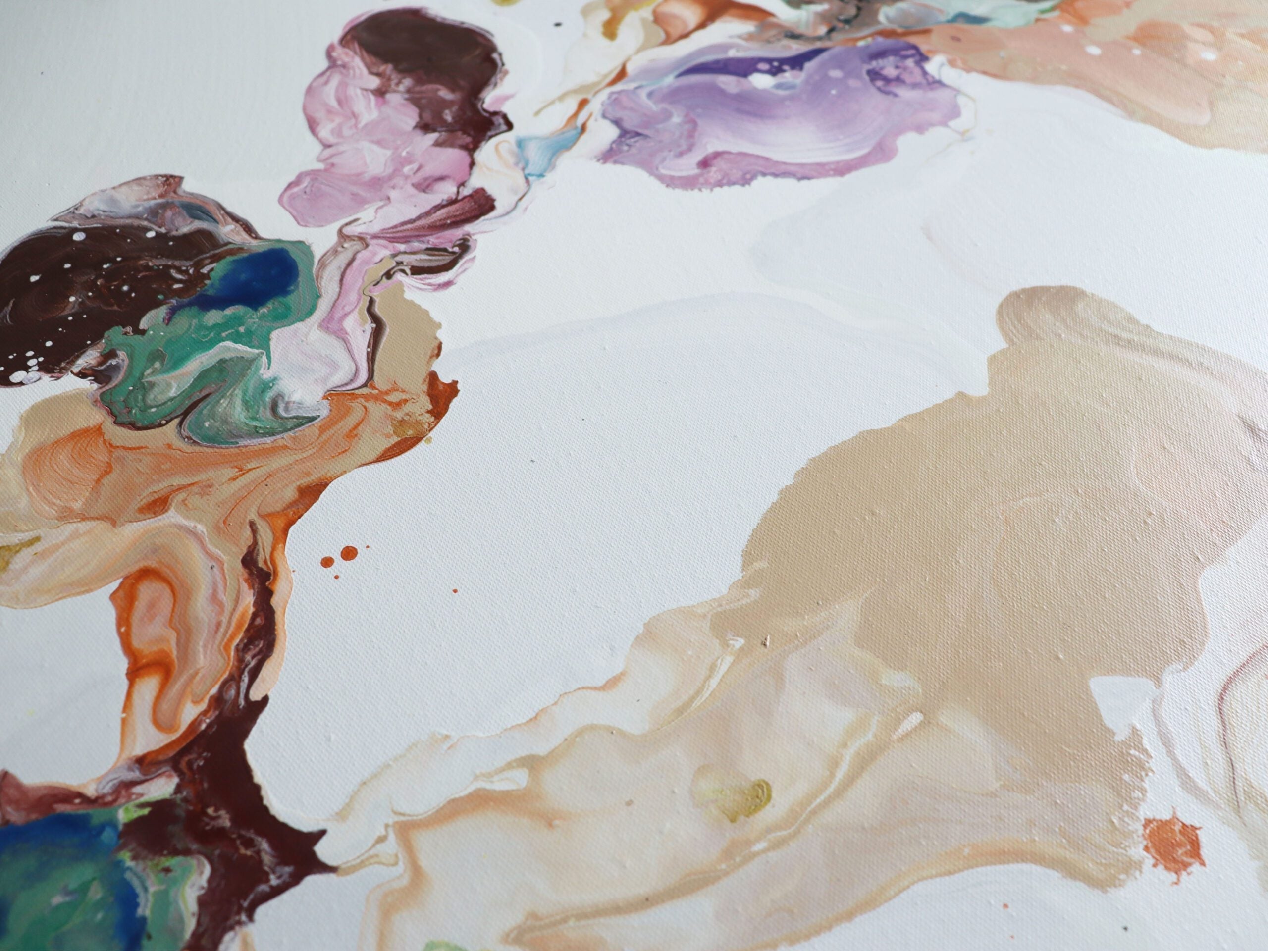 Peinture Painting - Orange, Purple & Blue