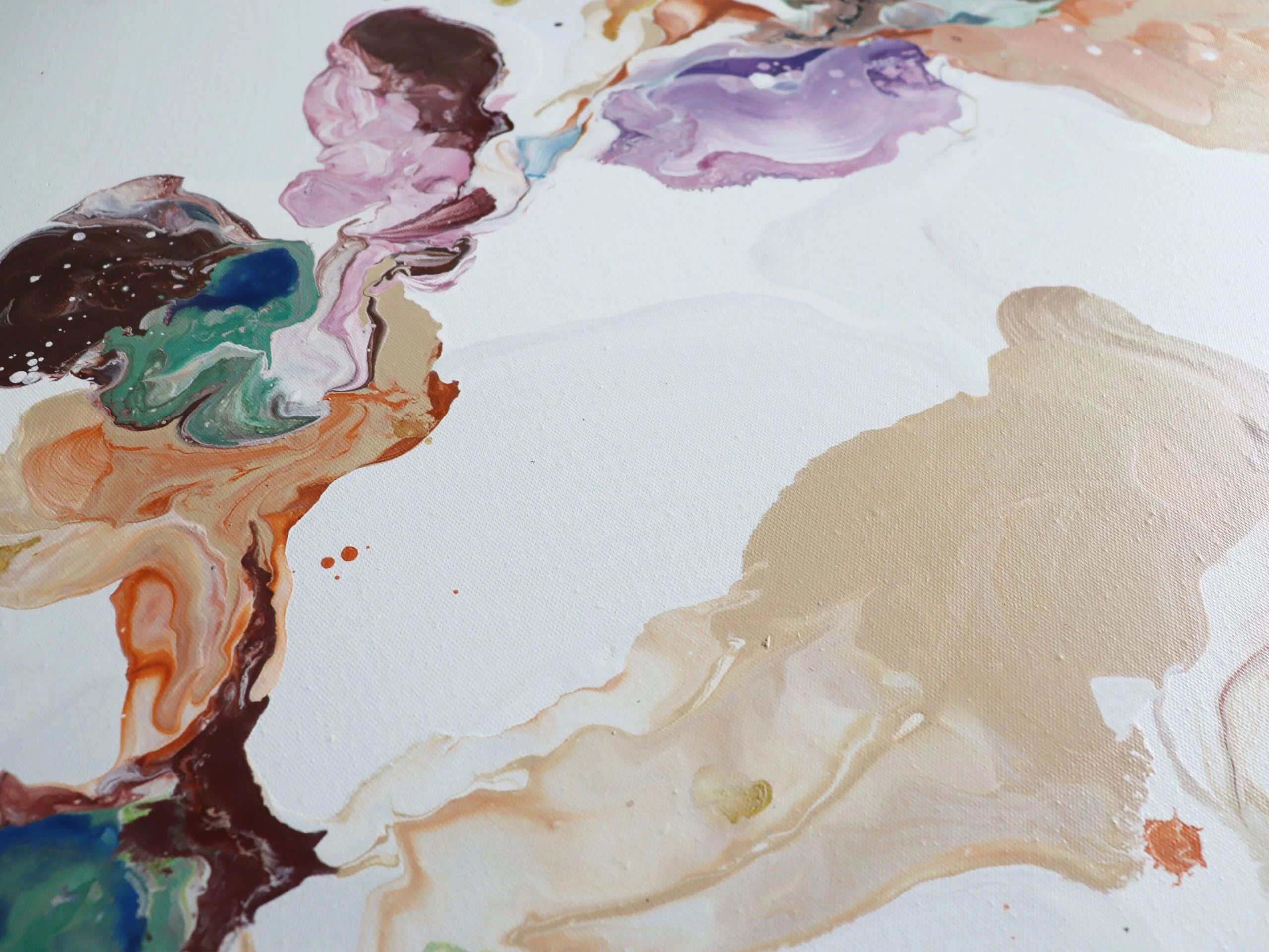 Peinture Orange & Purple & Blue Painting