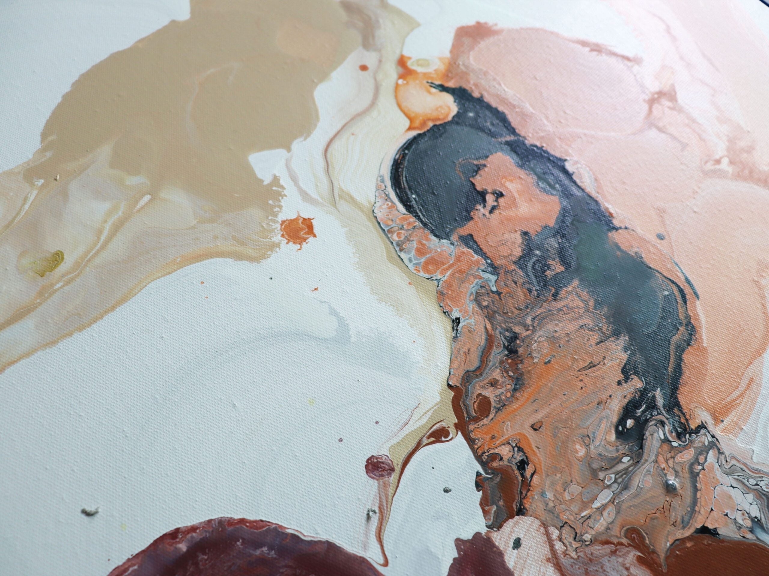 Peinture Painting - Orange, Purple & Blue