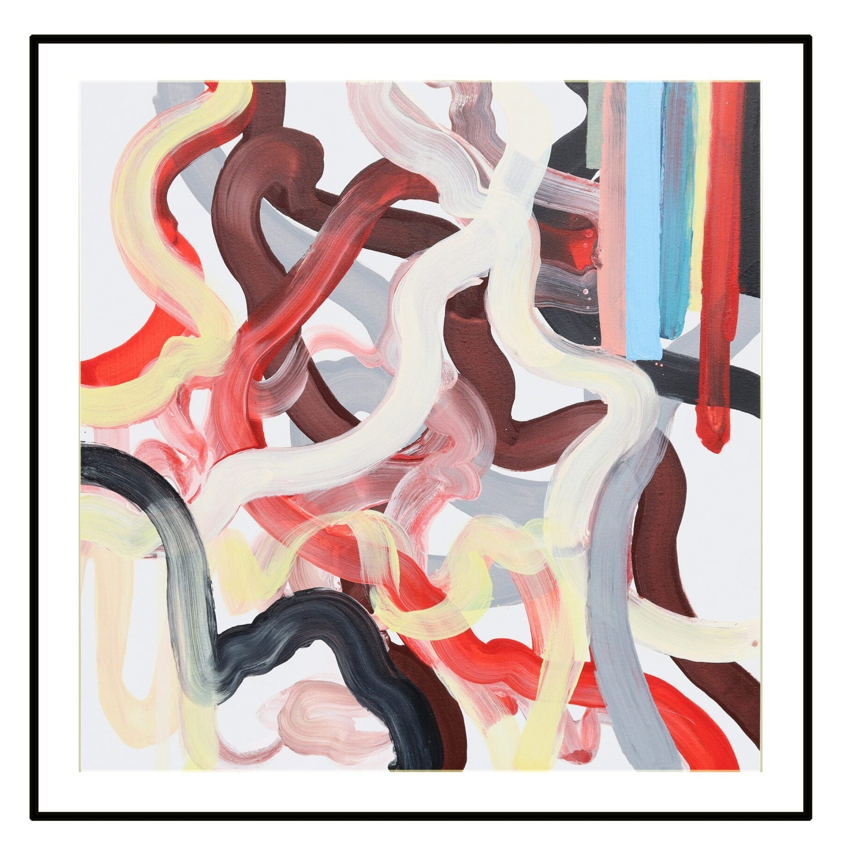 Bureaucracy Multicolour Hand-Painted Abstract Canvas Wall Art