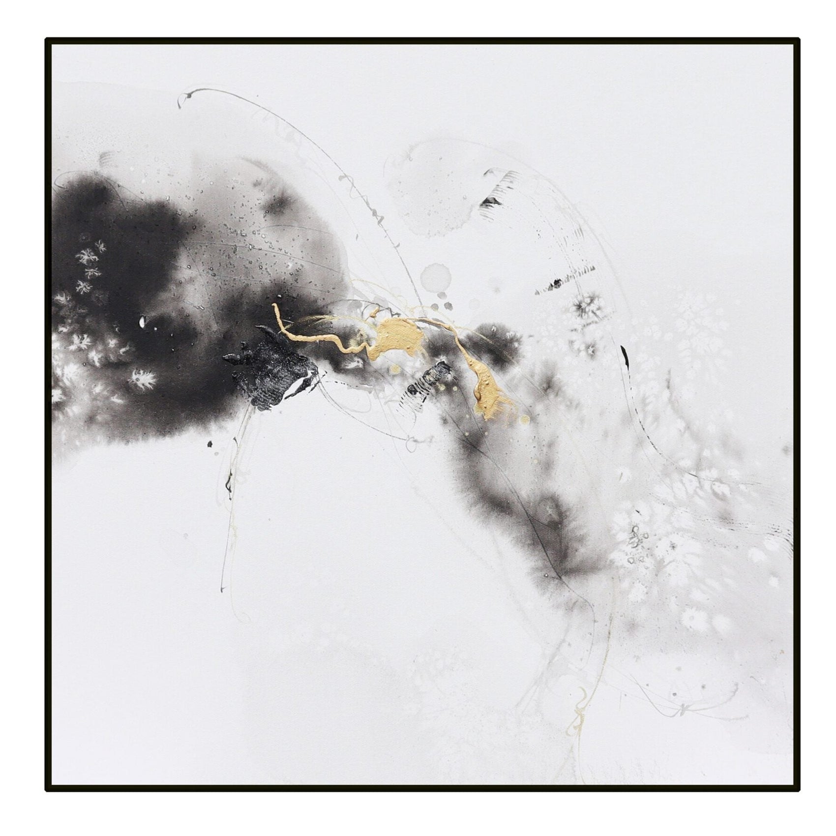 Kovan II Hand-Painted Abstract Canvas Wall Art