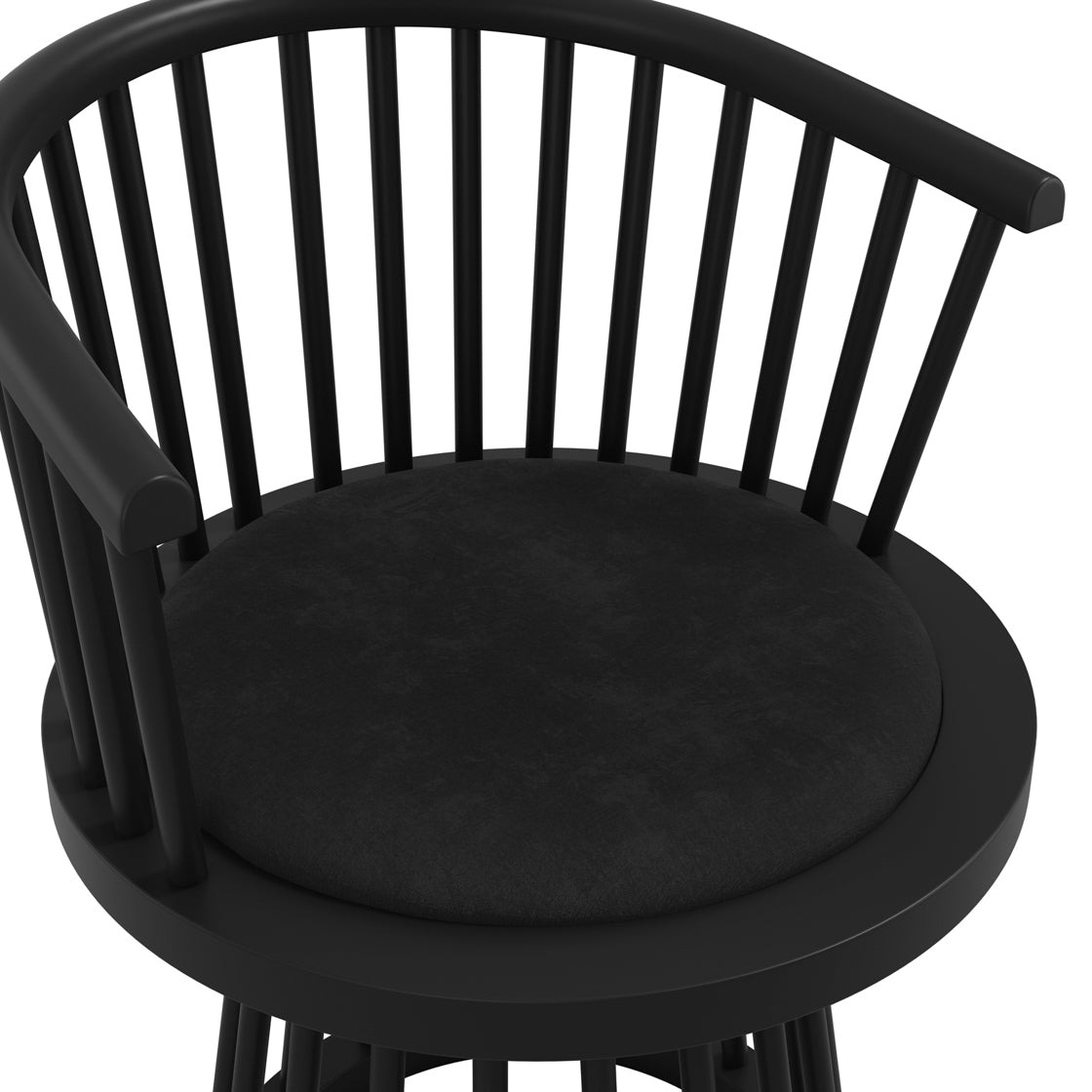 Lina Black Velvet & Black Dining Chair