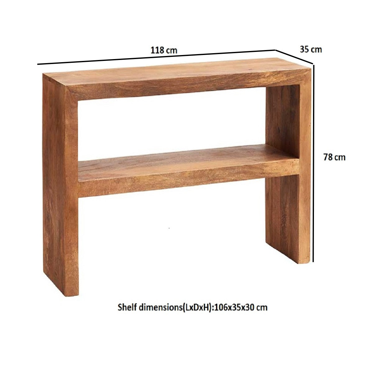 Canterbury Natural Mango Wood Console Table