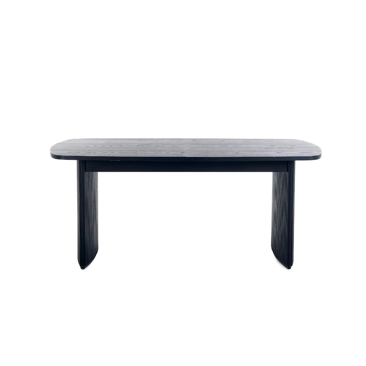 Como Reeded Black Wood Extending Dining Table | 4-6 Seater