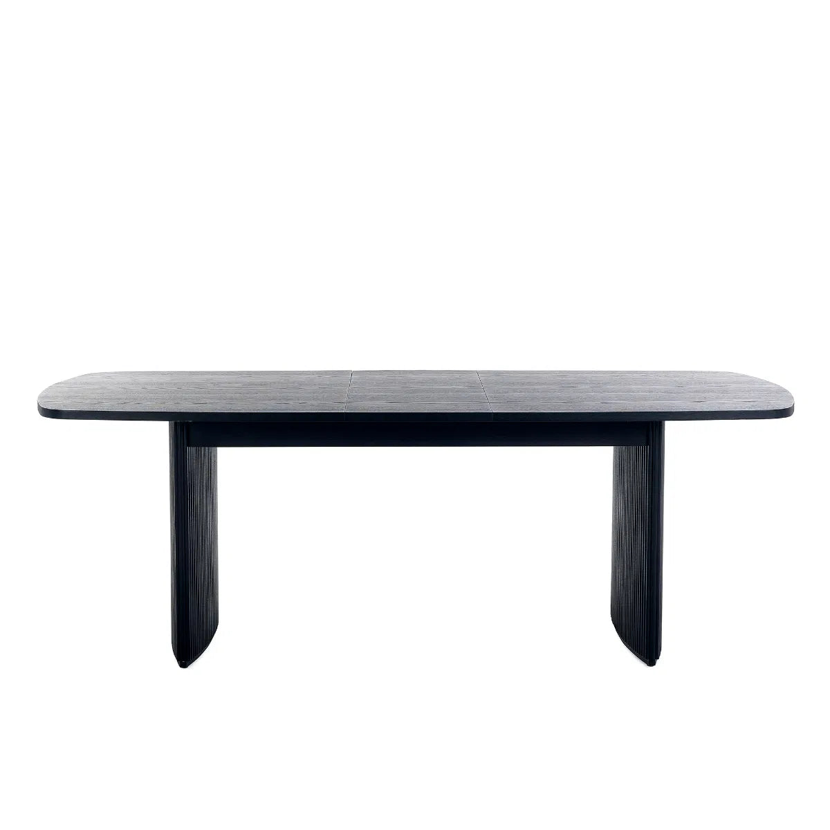 Como Reeded Black Wood Extending Dining Table | 4-6 Seater