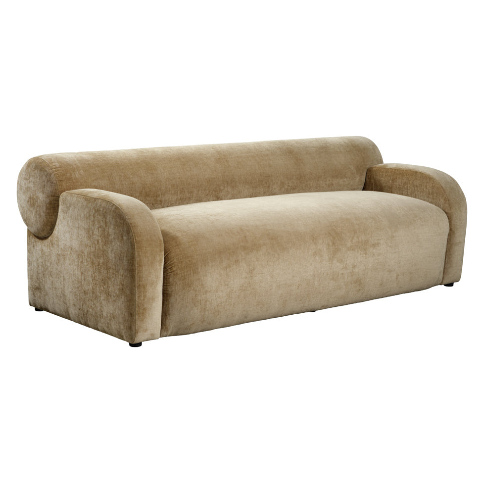 Rivolli Sandy Velvet Chenille Sofa | 3 Seater