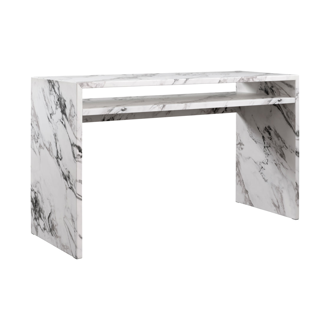 Raffles Calacatta White Marble Desk/Console Table