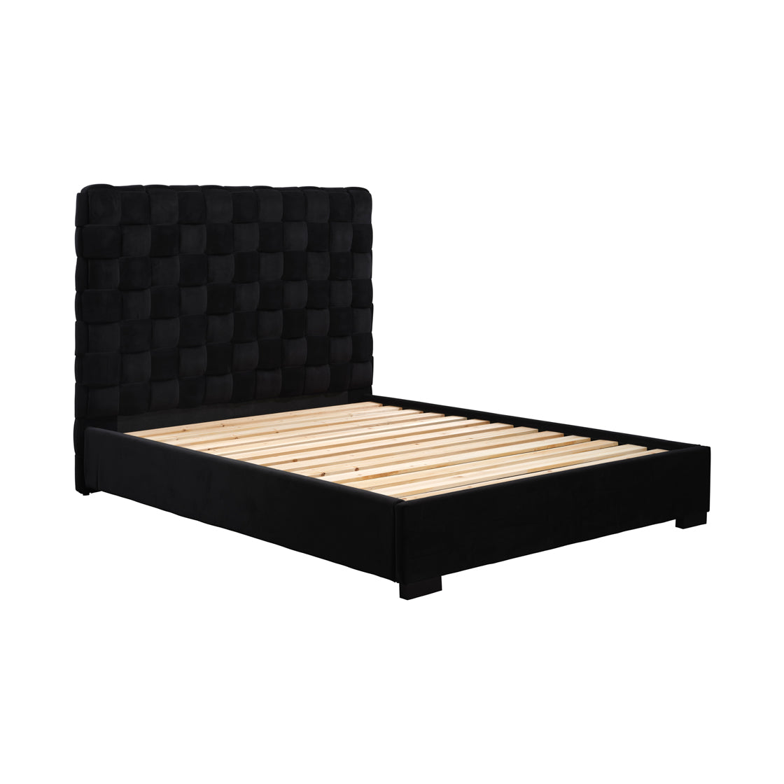 Pasadena Black Velvet  King Size Bed