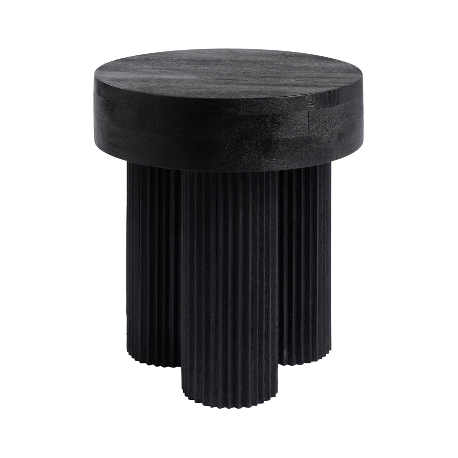 Torio Black Mango Wood Side Table