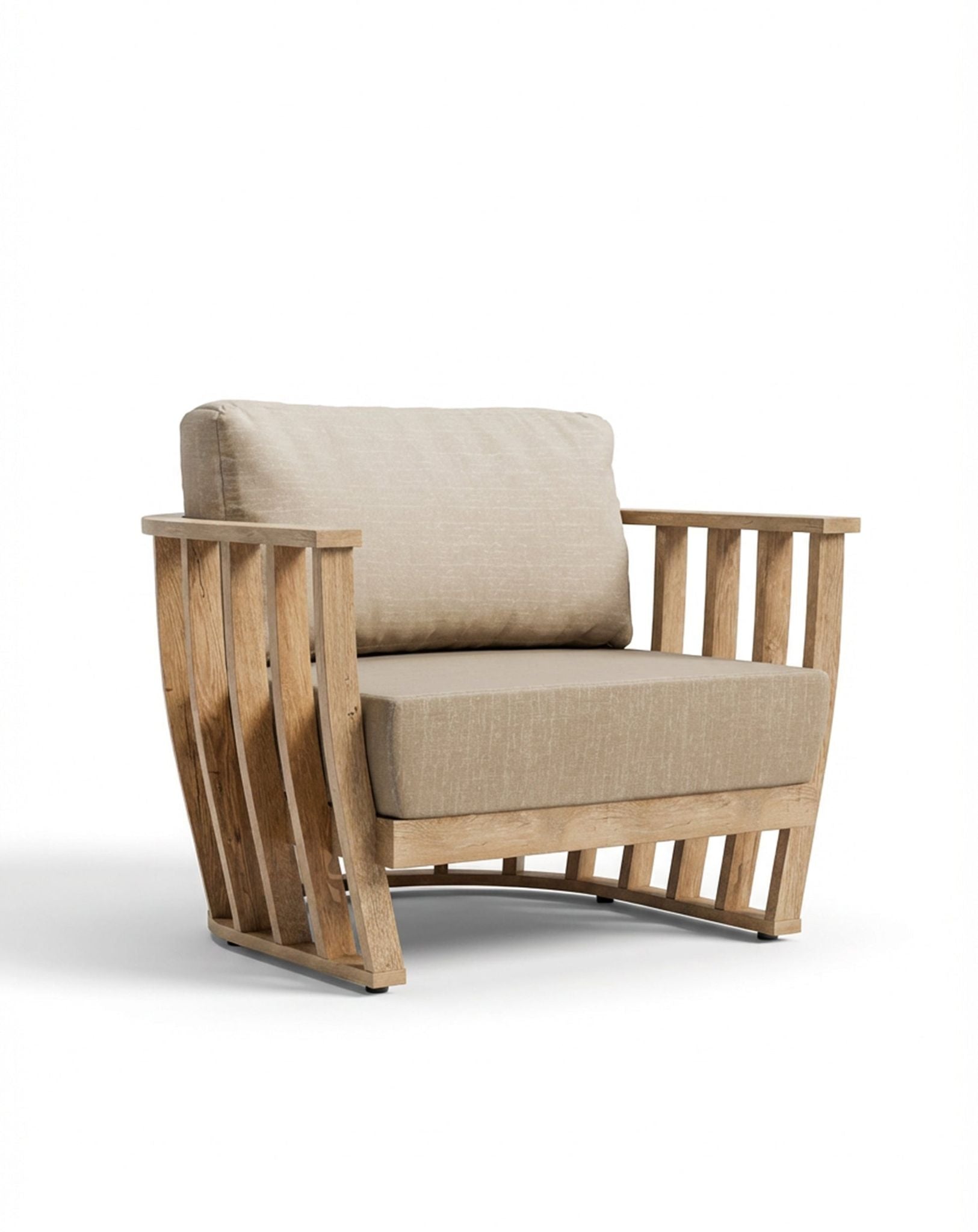 Senna 5 Seater Wood Lounging Set with Coffee Table