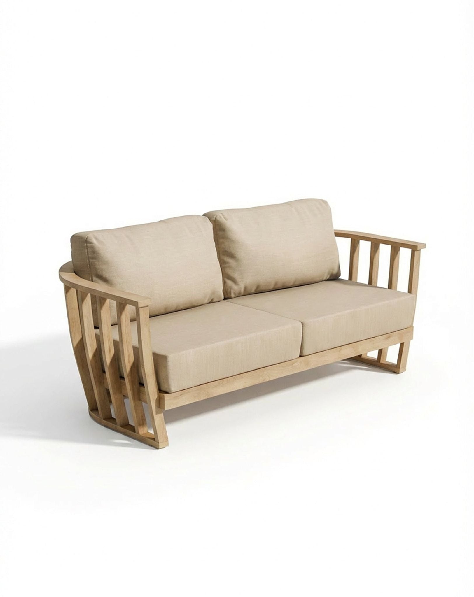 Senna 5 Seater Wood Lounging Set with Coffee Table