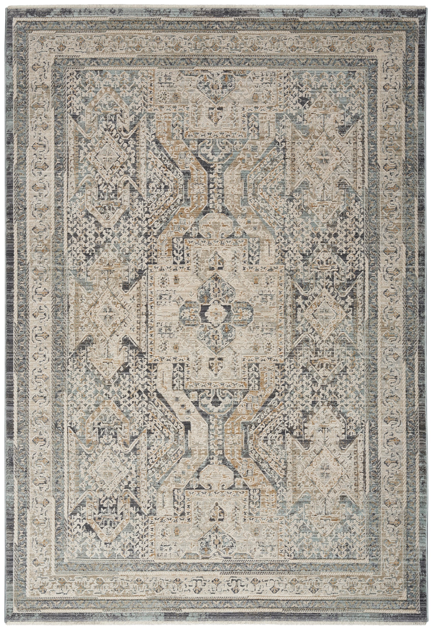 Nourison Lynx LNX01 Ivory Charcoal Rug