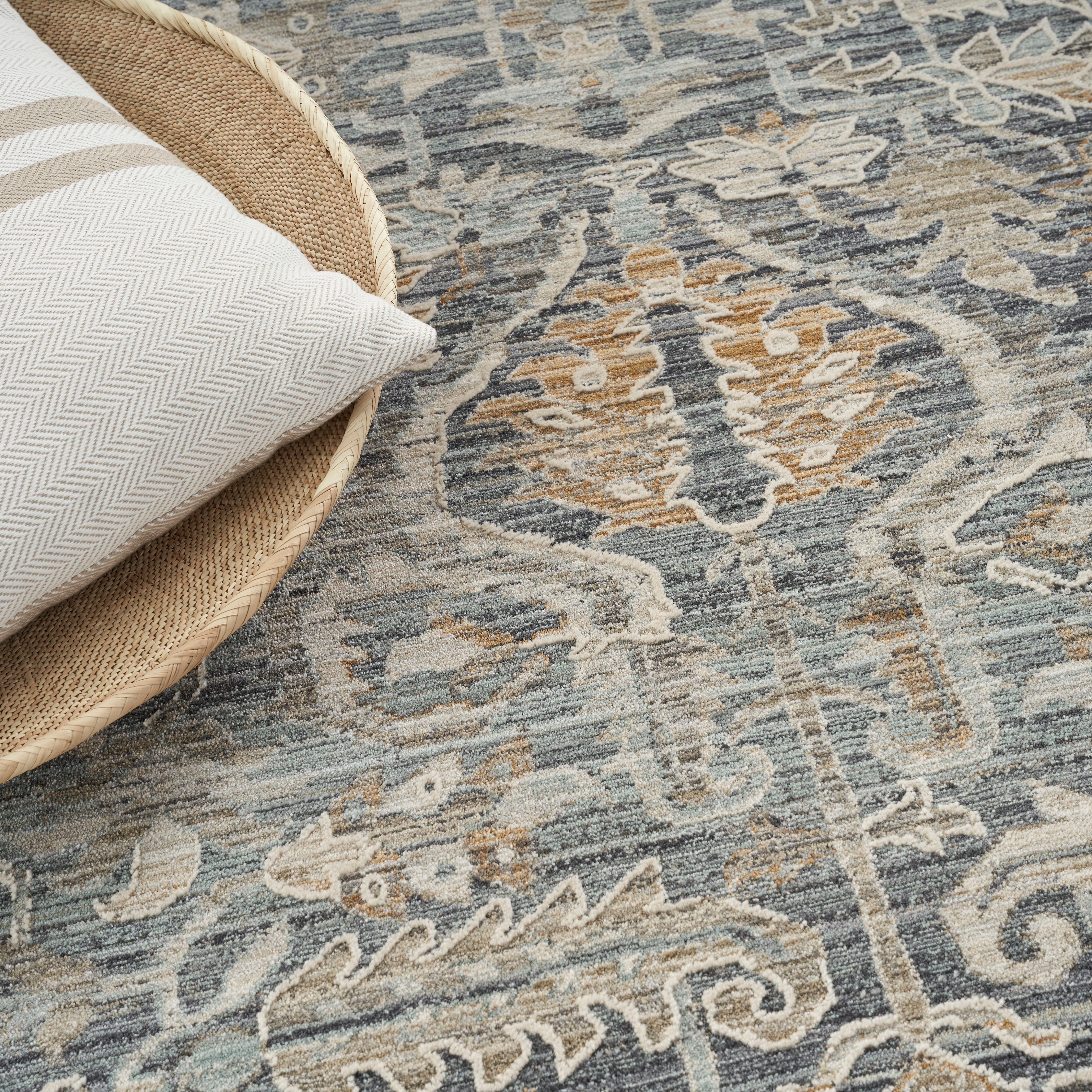 Nourison Lynx LNX02 Navy Multicolour Rug