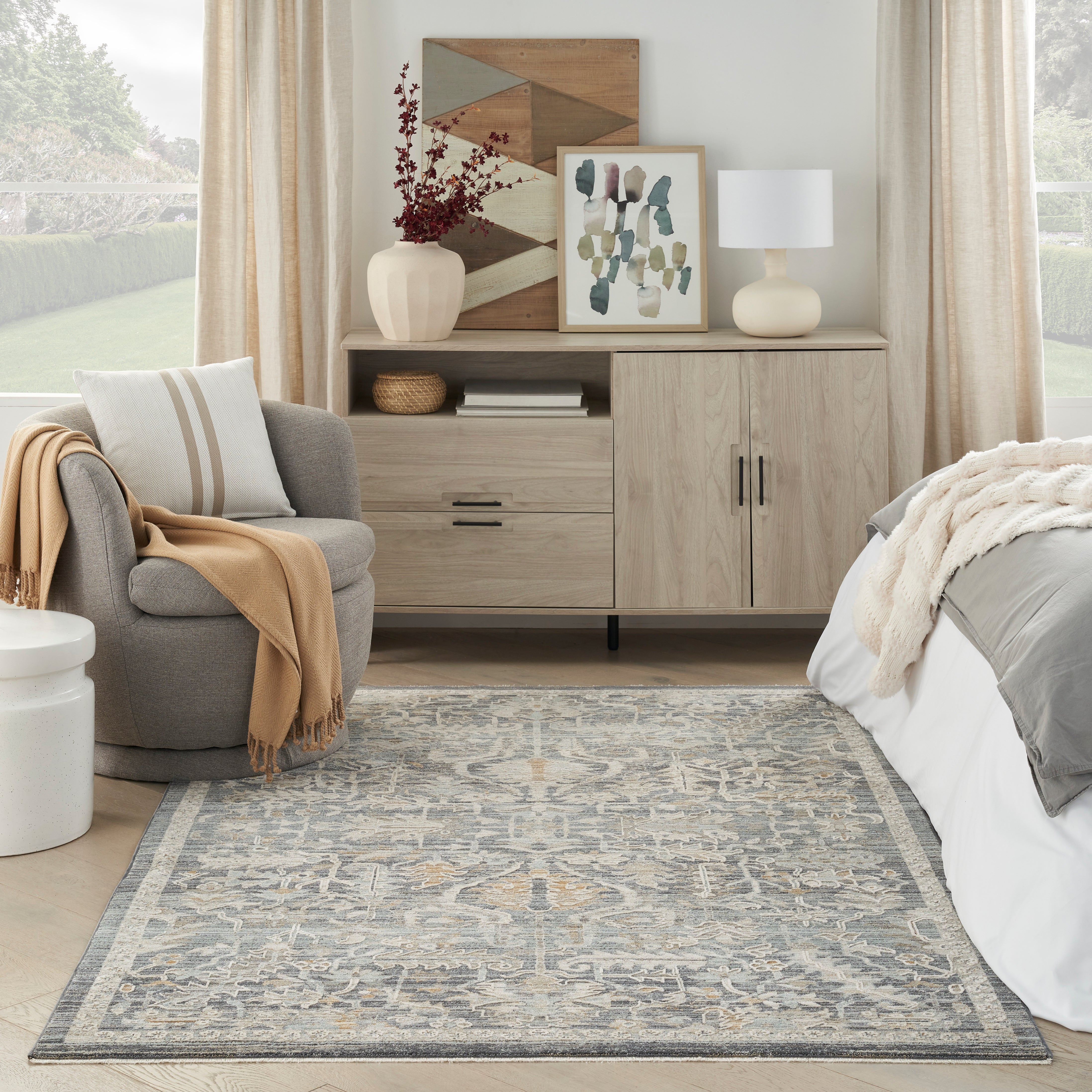 Nourison Lynx LNX02 Navy Multicolour Rug